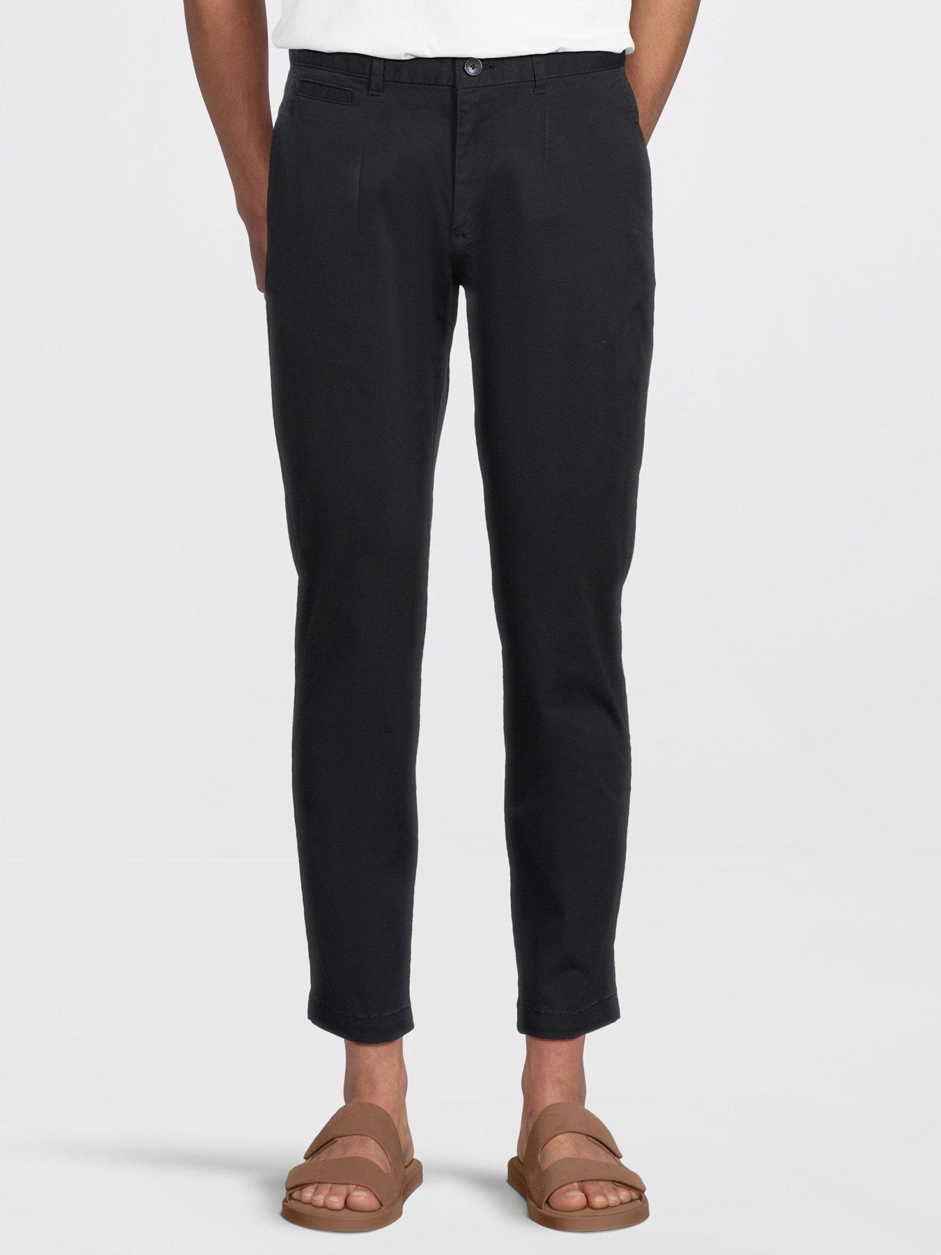 undefined Prato Smart Casual Tapered Fit Chino Trousers - Navy