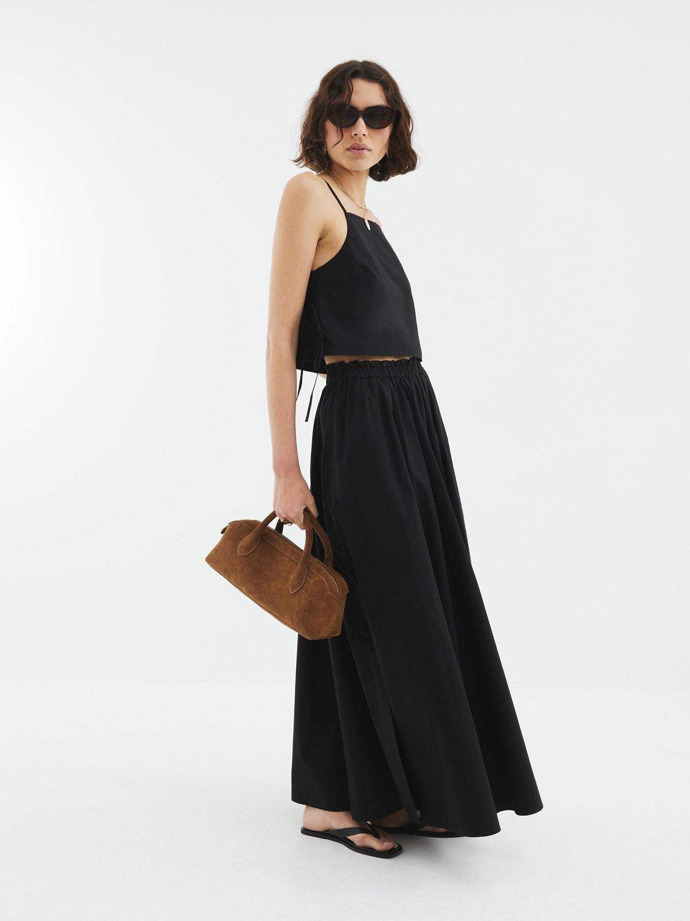 River Island Poplin Cami - Black