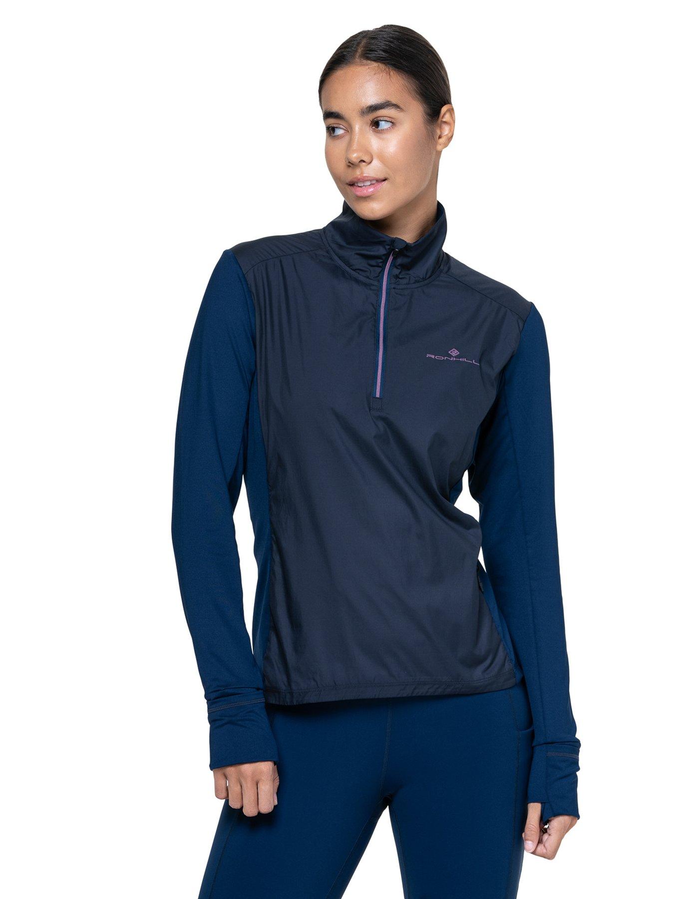 Ronhill Women's Running Tech Wind-block 1/2 Zip - Navy
