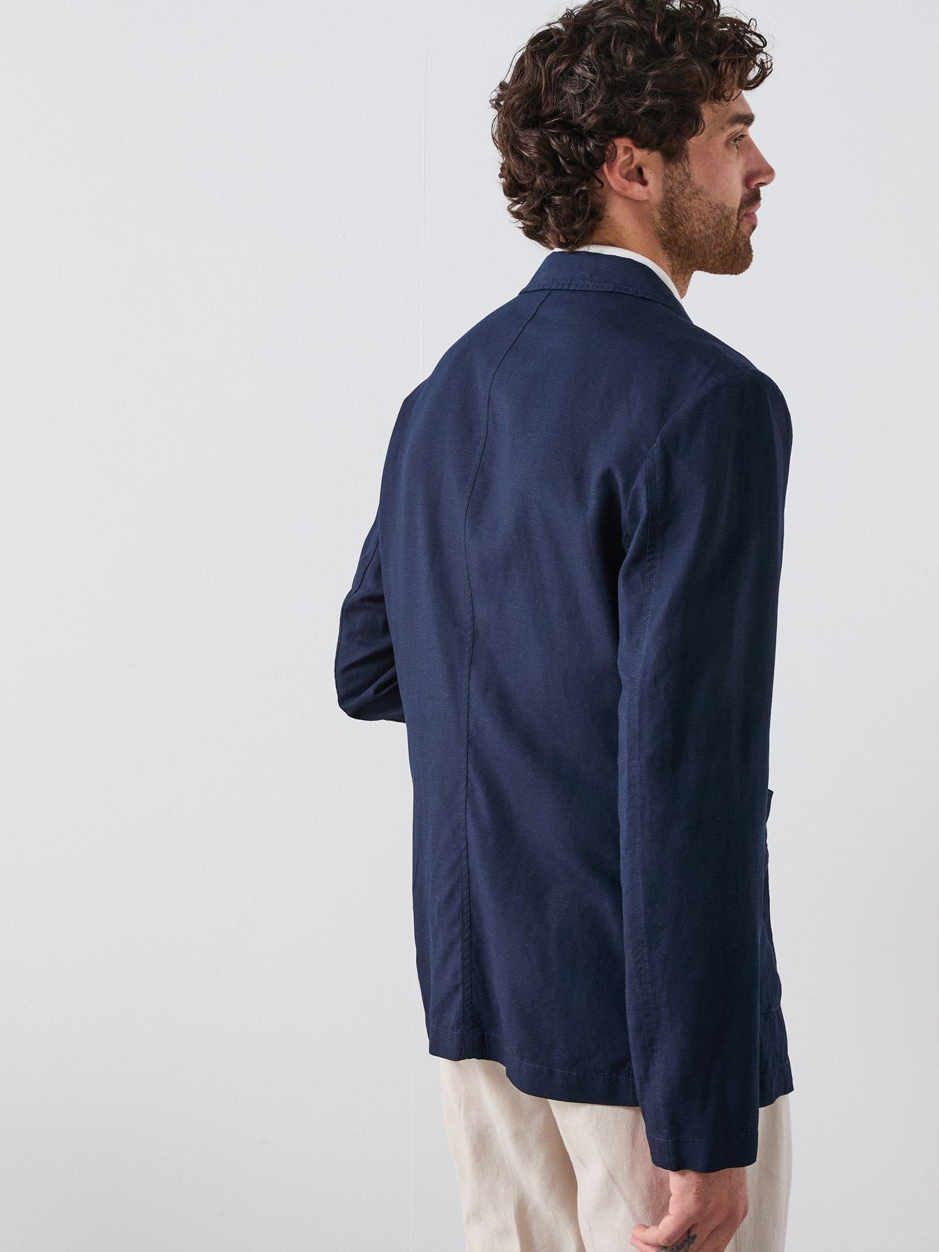 stillFront image of mango-delave-smart-slim-fit-lyocell-blazer-navy