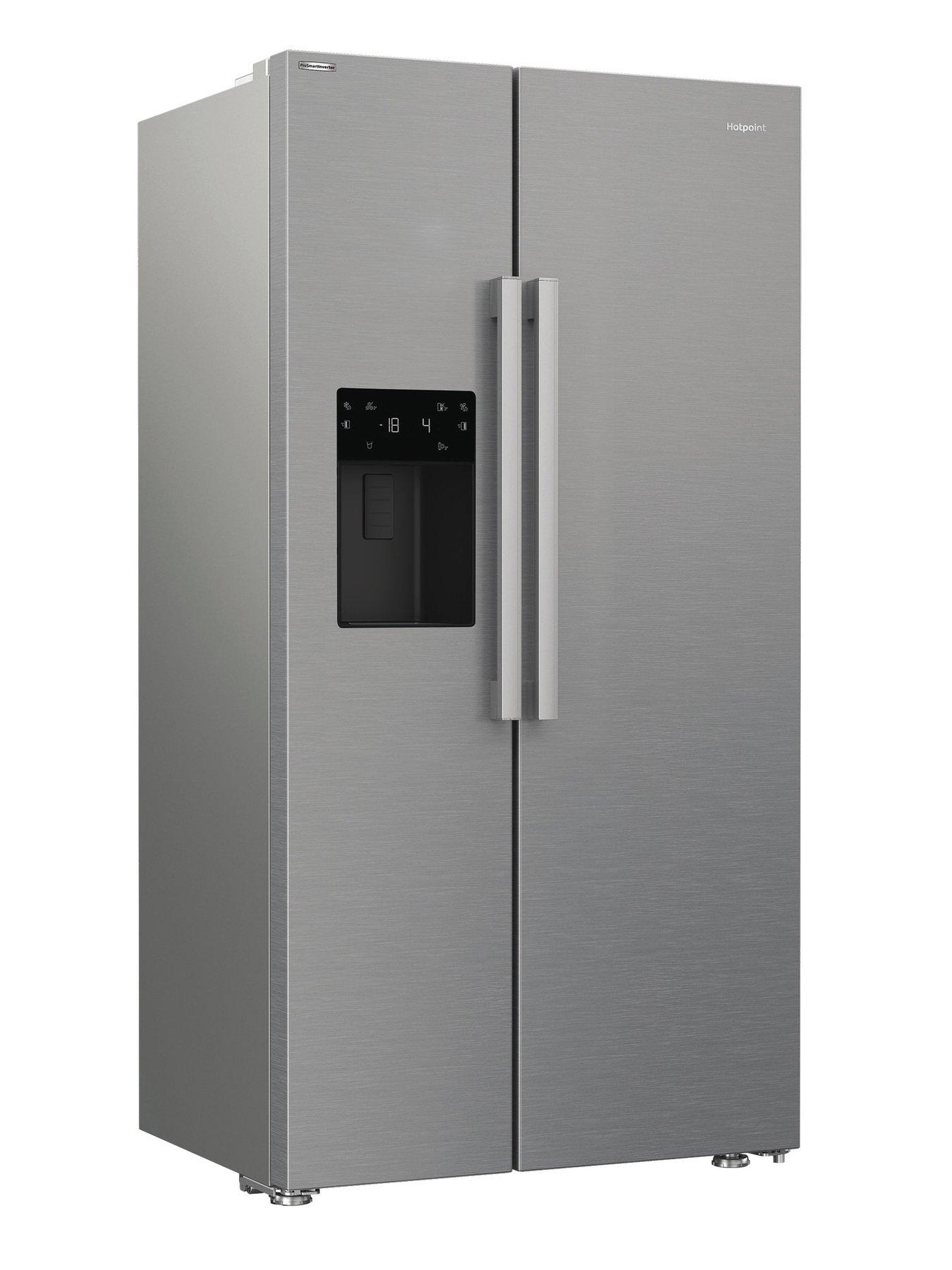  image of hotpoint-hotpoint-hpg26573wxp4uk-dual-no-frost-side-by-side-fridge-freezer-silver