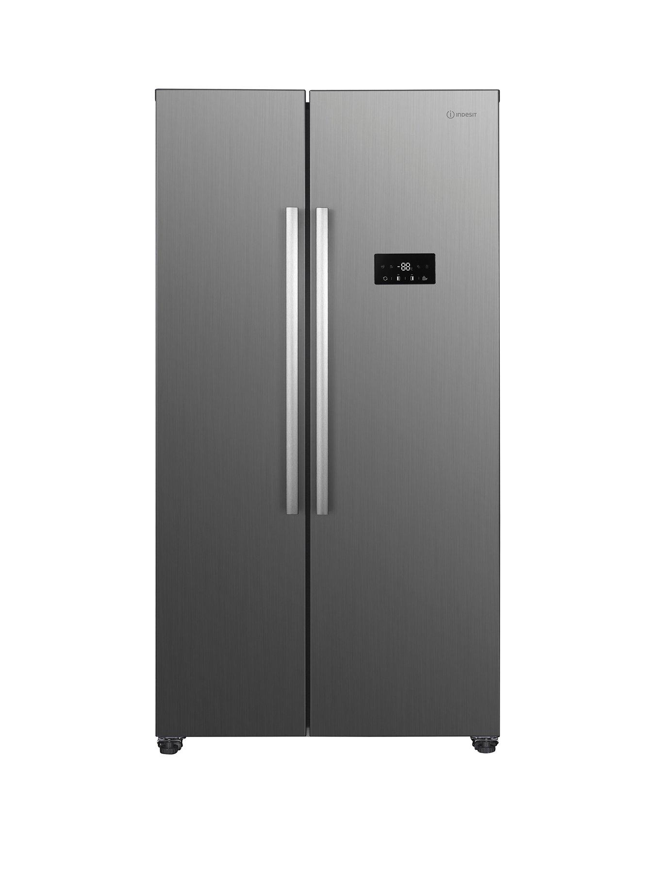  image of indesit-ingf6441xp4uk-american-side-by-side-442lnbsptotal-no-frost-fridge-freezer-silver