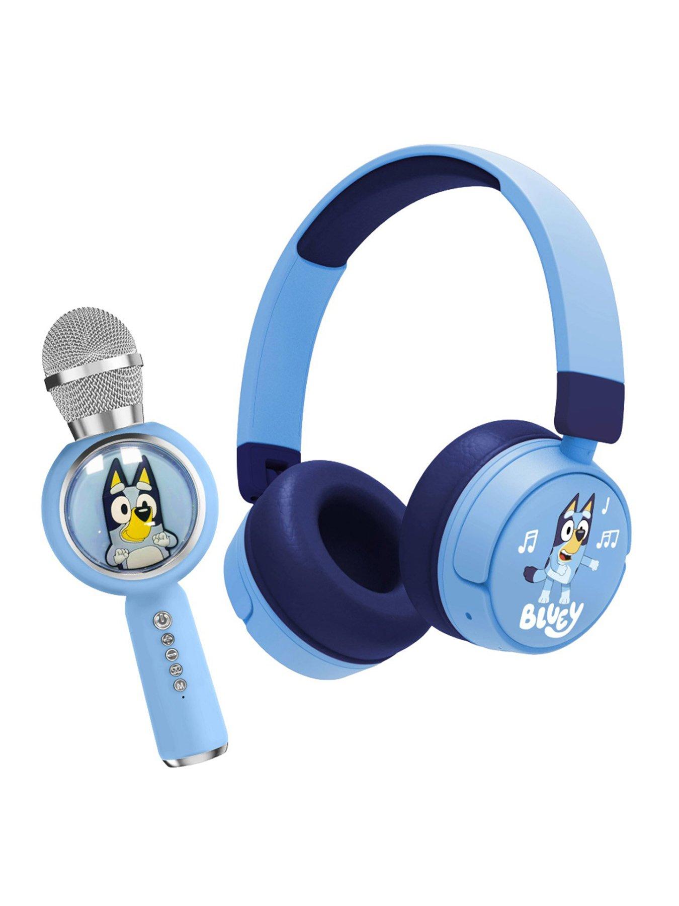 Bluey Wireless Headphones and Microphone with Wireless Speaker and LED Lights