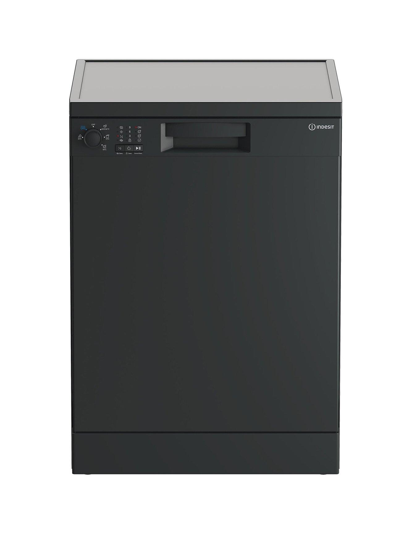  image of indesit-in2fe13dt9auk-60cm-widenbspfreestanding-13-settingnbspdishwasher-dark-silver