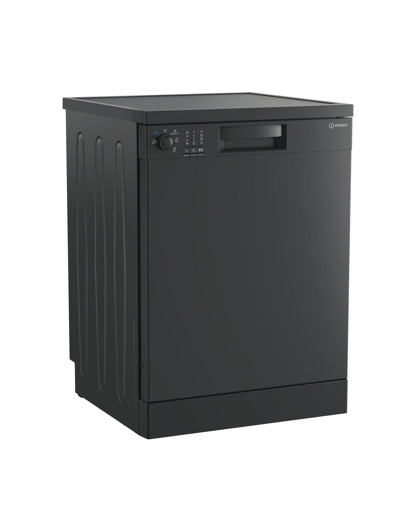  image of indesit-in2fe13dt9auk-60cm-widenbspfreestanding-13-settingnbspdishwasher-dark-silver