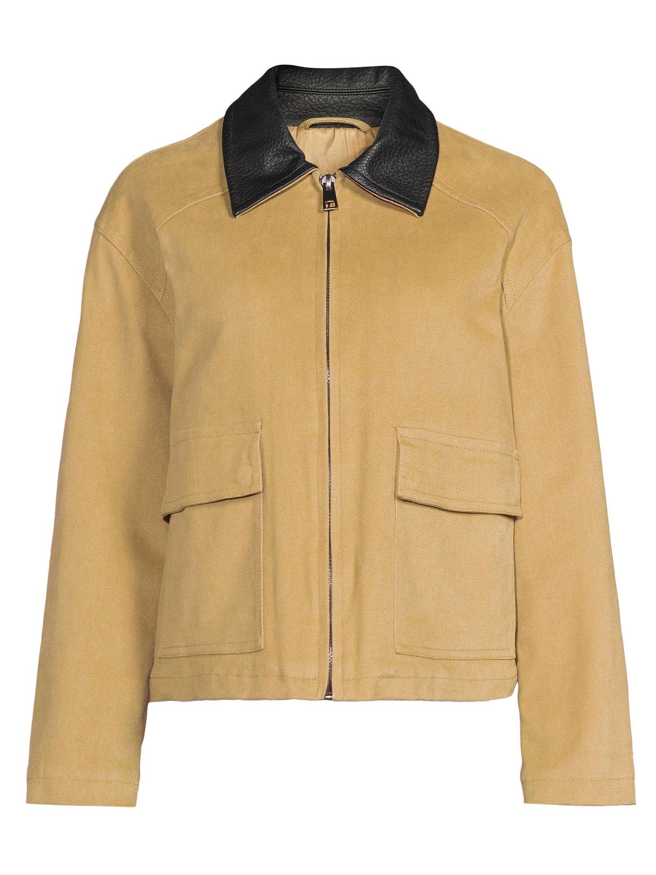 Image 7 of 7 of The Very Collection Contrast Collar Patch Pocket Barn Jacket