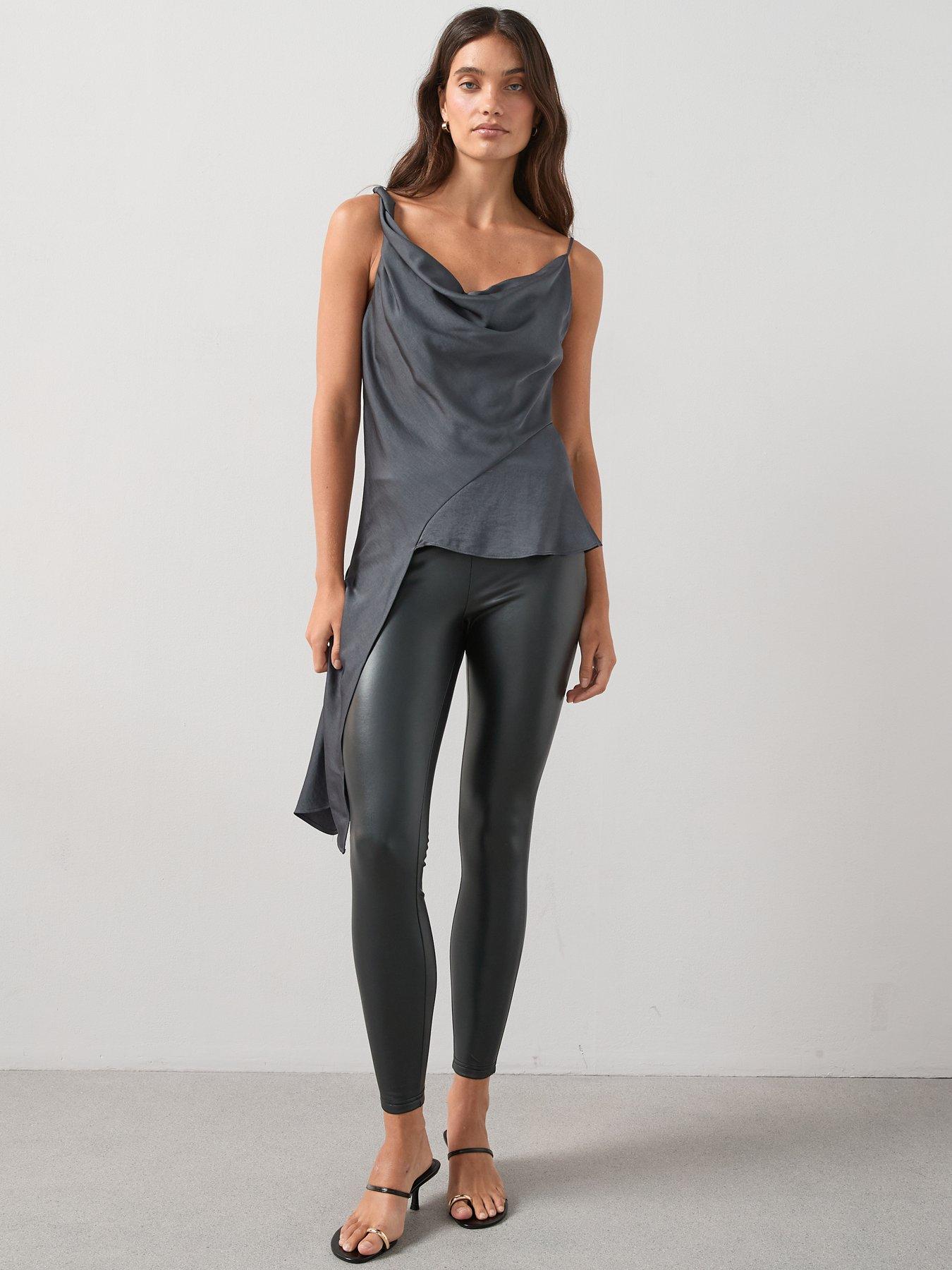 Image 4 of 6 of V by Very Faux Leather Leggings - Black