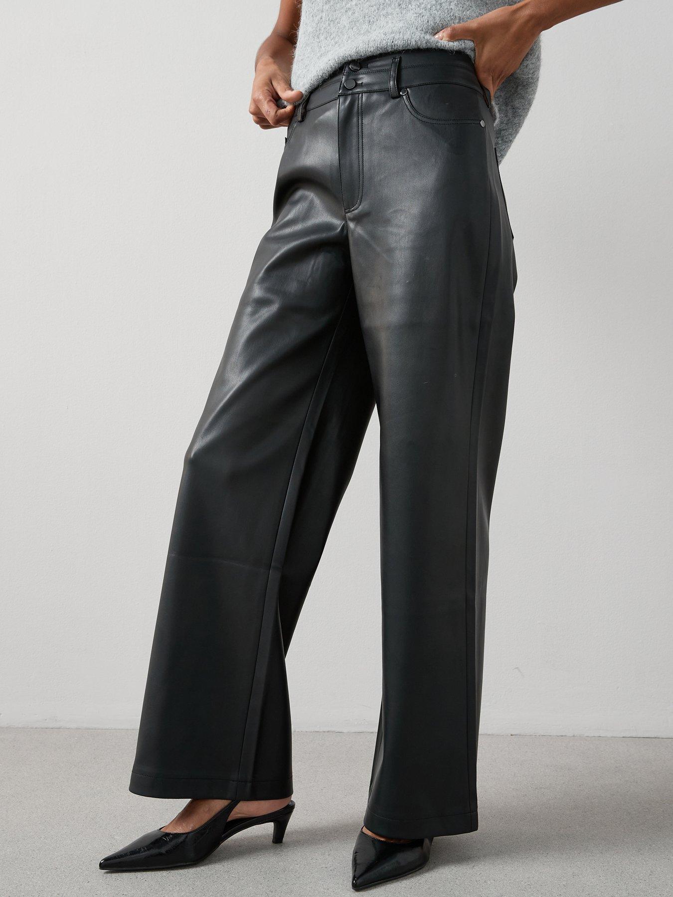 v-by-very-faux-leather-double-button-wide-leg-trousers-black
