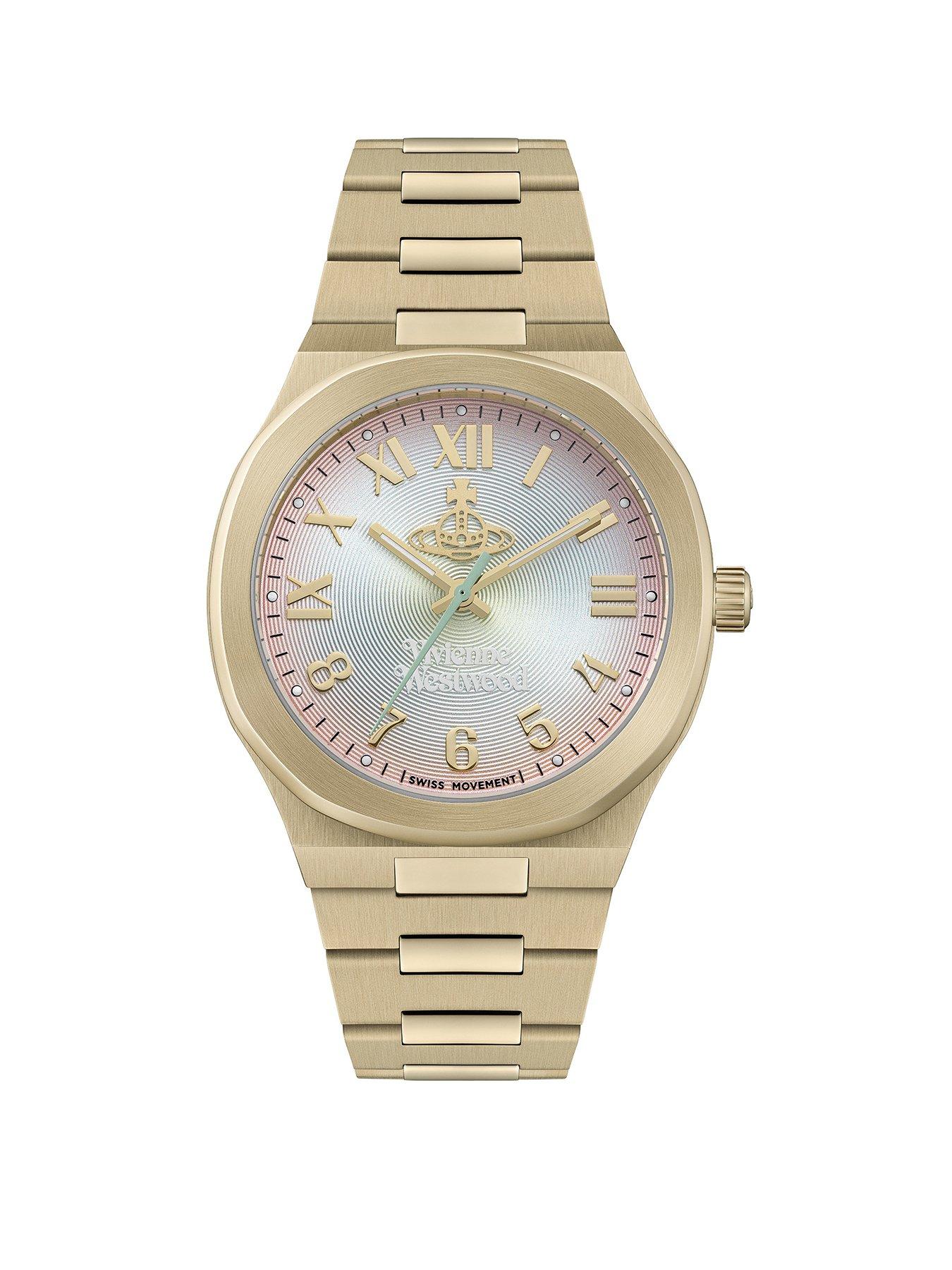 Vivienne Westwood Merton Quartz Watch with Multi Coloured Dial and Gold Stainless Steel Bracelet