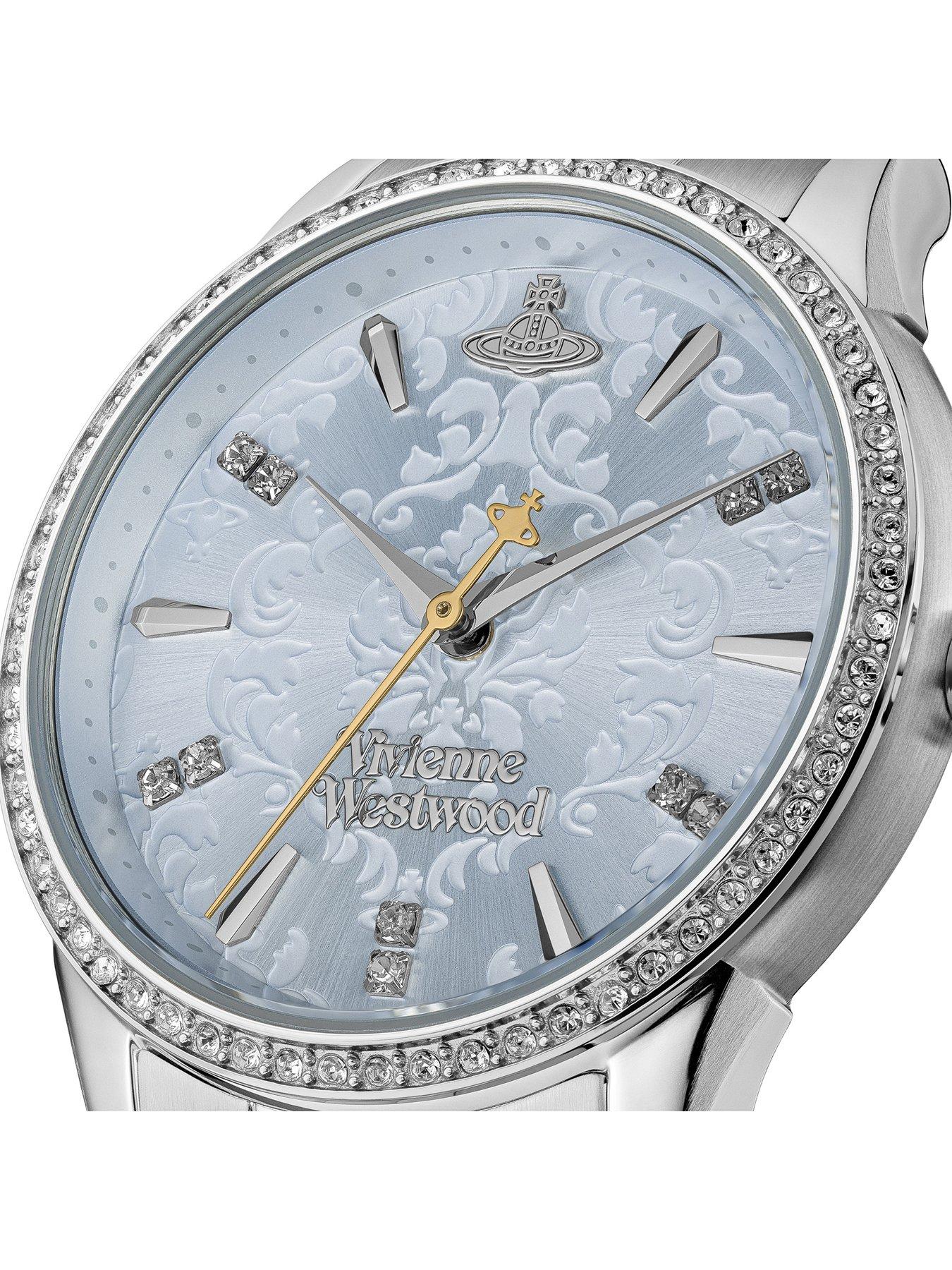 Image 5 of 7 of Vivienne Westwood Little Wallace Ladies Quartz Watch Pale Blue Dial Stainless Steel Case and Bracelet