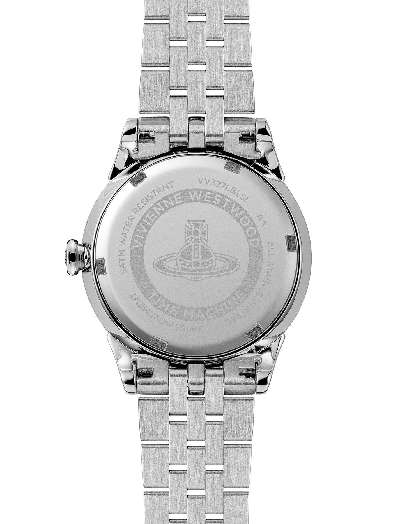 Image 6 of 7 of Vivienne Westwood Little Wallace Ladies Quartz Watch Pale Blue Dial Stainless Steel Case and Bracelet