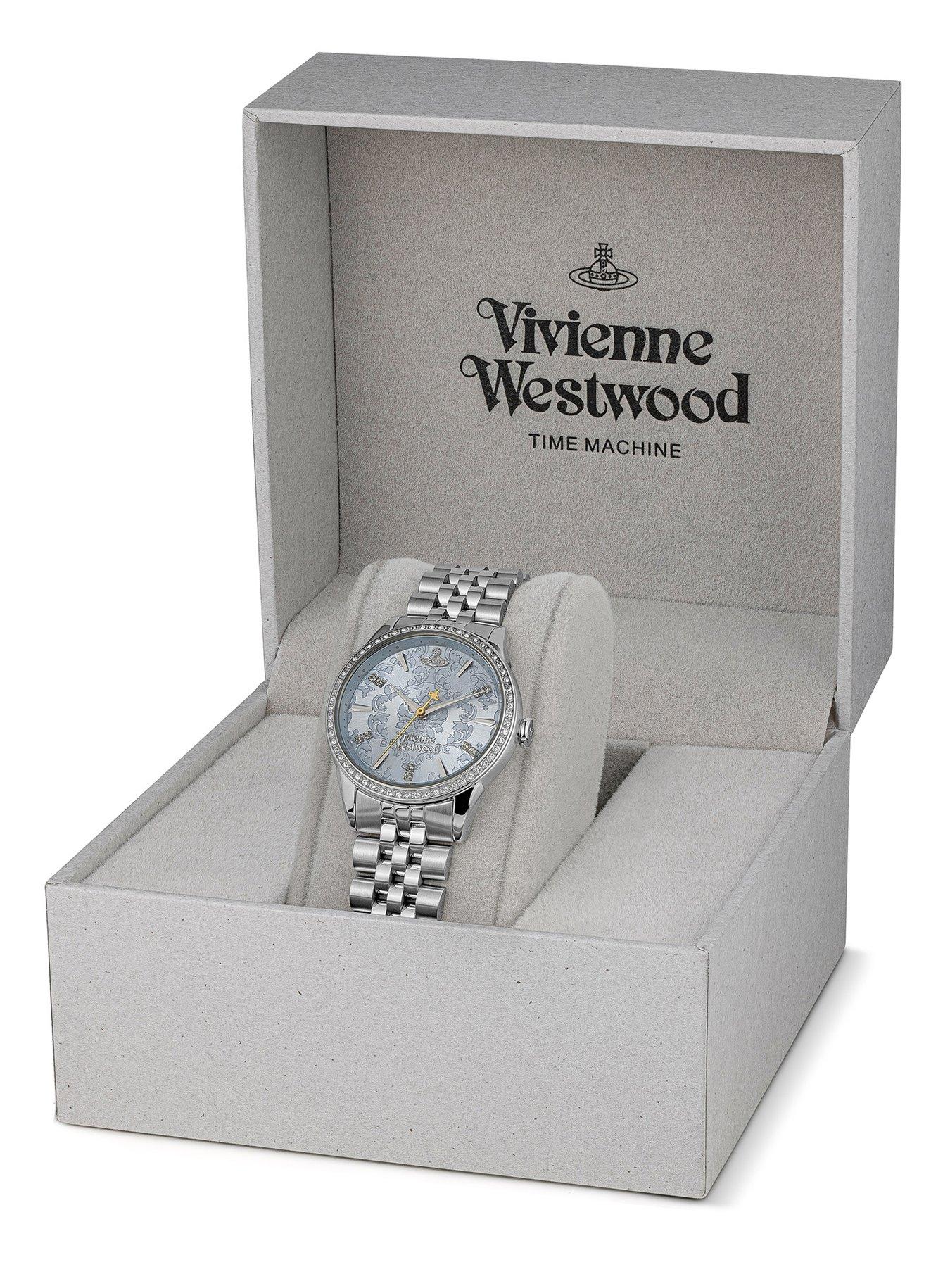 Image 7 of 7 of Vivienne Westwood Little Wallace Ladies Quartz Watch Pale Blue Dial Stainless Steel Case and Bracelet