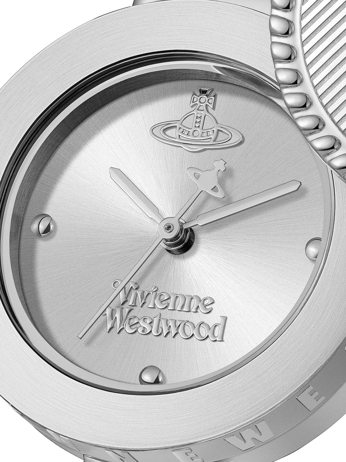 Image 3 of 7 of Vivienne Westwood Orb Button Ladies Quartz Watch Silver Dial, Stainless Steel Case and Link Chain Bracelet