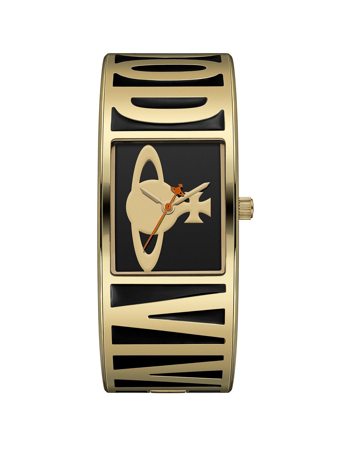 Vivienne Westwood Belvoir Ladies Quartz Watch, Black Stainless Steel Bangle