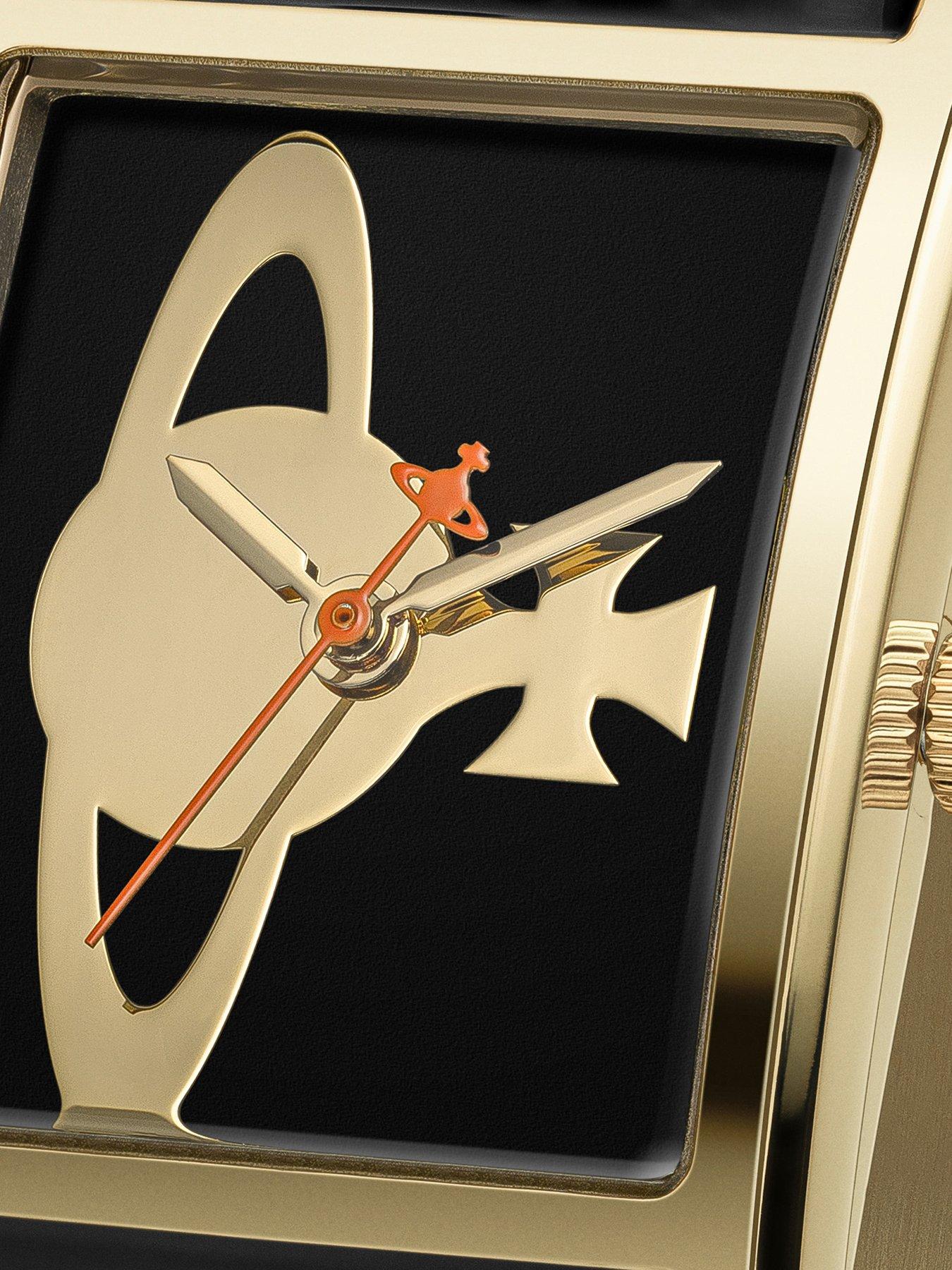 Image 4 of 6 of Vivienne Westwood Belvoir Ladies Quartz Watch, Black Stainless Steel Bangle