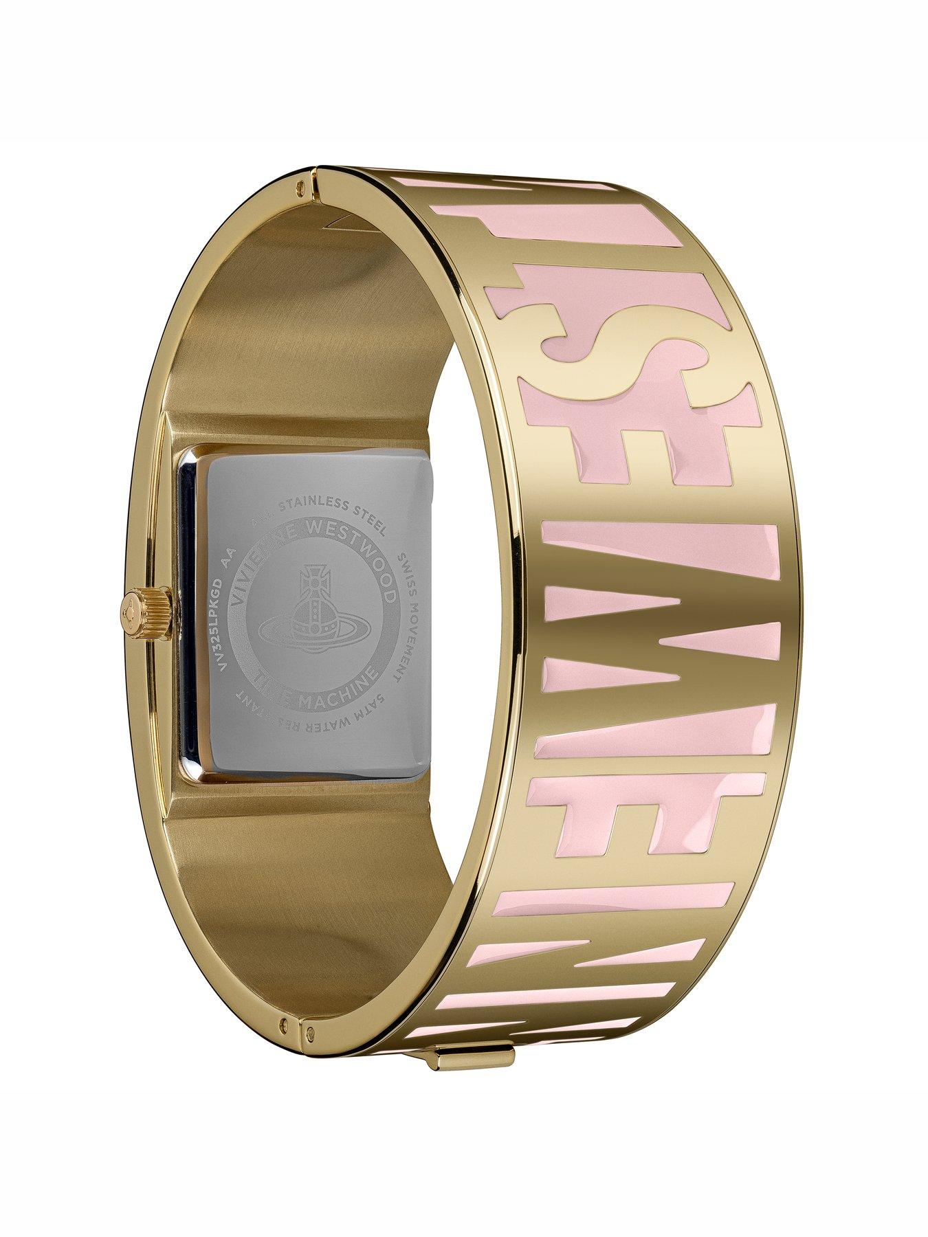 Image 5 of 6 of Vivienne Westwood Belvoir Ladies Quartz Watch, Pink Stainless Steel Bangle