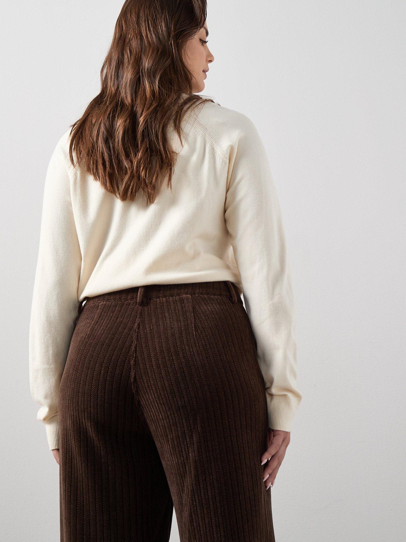 Image 5 of 6 of The Very Collection Curve Wide Leg&nbsp;Cord Trouser - Brown