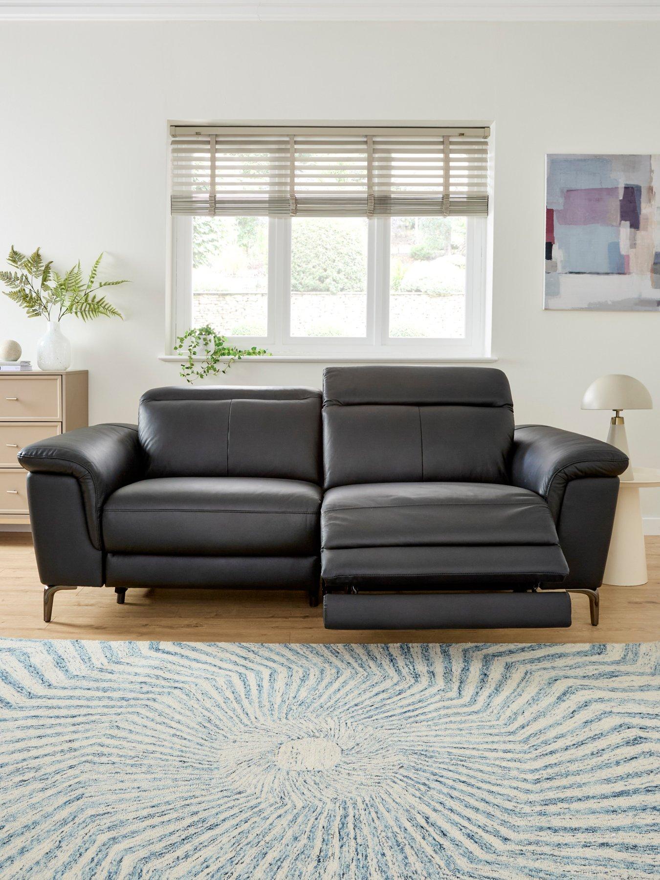 undefined Lorenza 3 Seater Leather Power Recliner