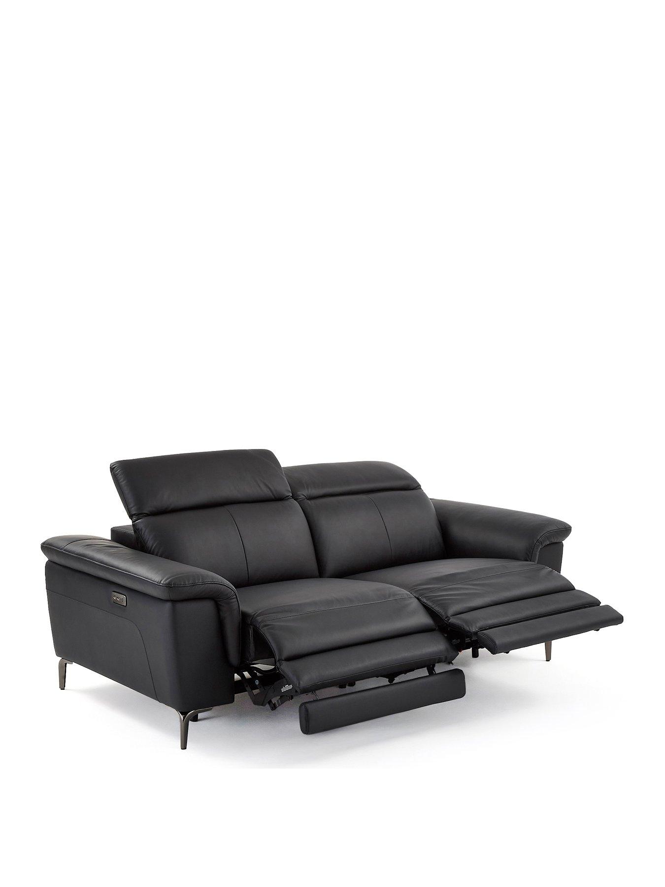 Image 3 of 7 of The Very Collection Lorenza 3 Seater Leather/Faux Leather Power Recliner - FSC&reg; Certified