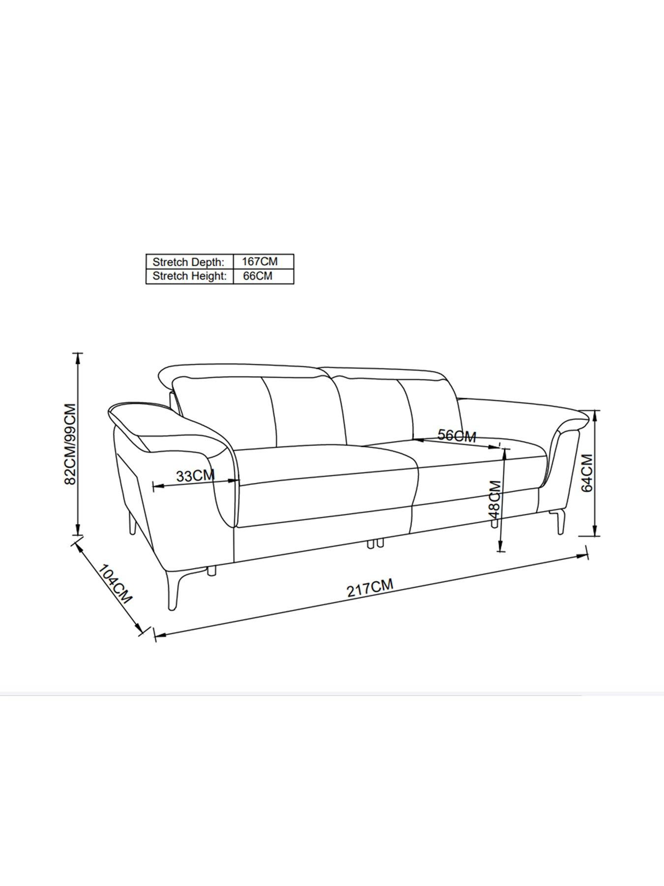 Image 7 of 7 of The Very Collection Lorenza 3 Seater Leather/Faux Leather Power Recliner - FSC&reg; Certified
