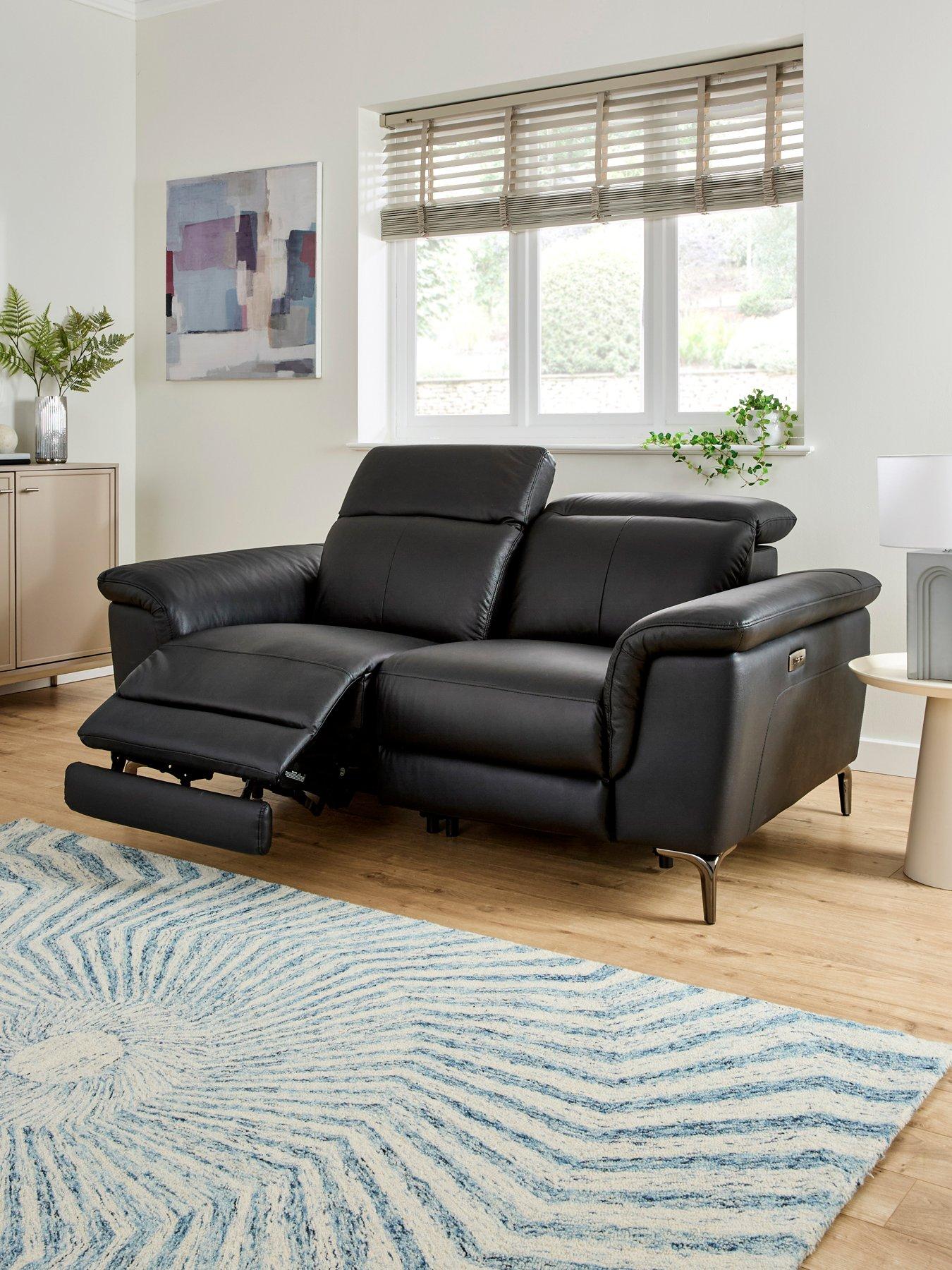  image of very-home-lorenza-2-seaternbspleatherfaux-leather-power-recliner-sofa
