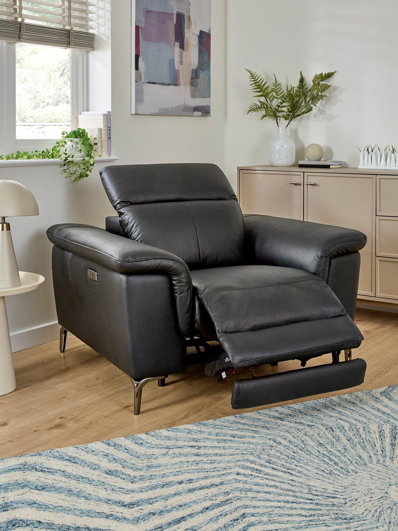 Image 1 of 7 of Very Home Lorenza Leather Power Recliner Armchair