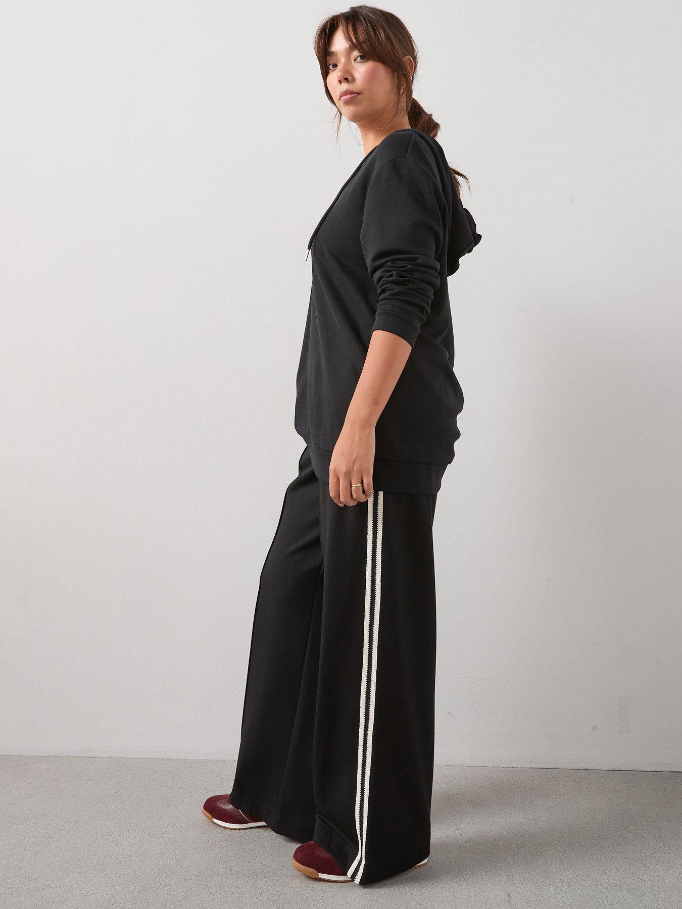 Image 4 of 6 of V by Very Curve V Neck Longline Hoodie - Black