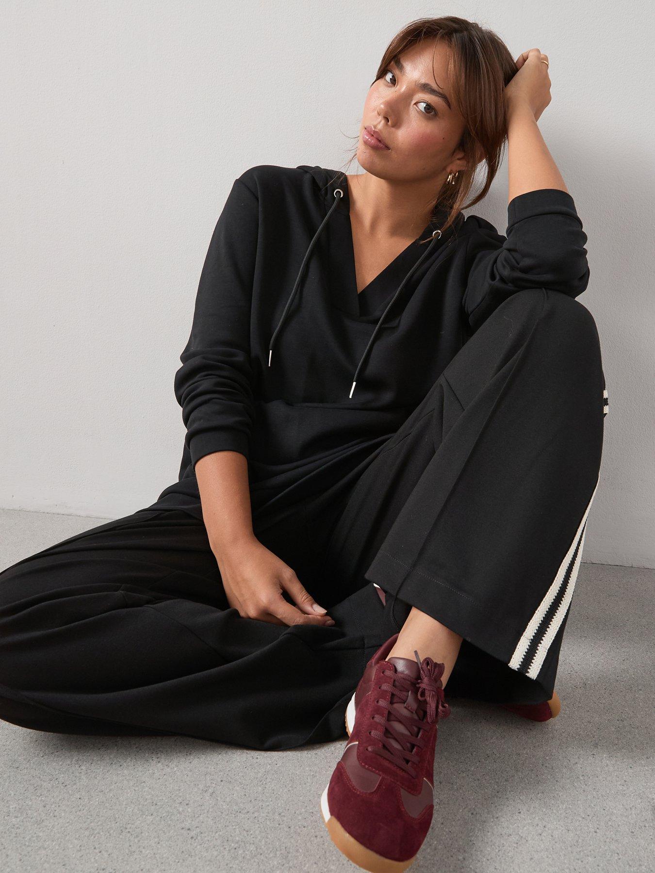 Image 5 of 6 of V by Very Curve V Neck Longline Hoodie - Black