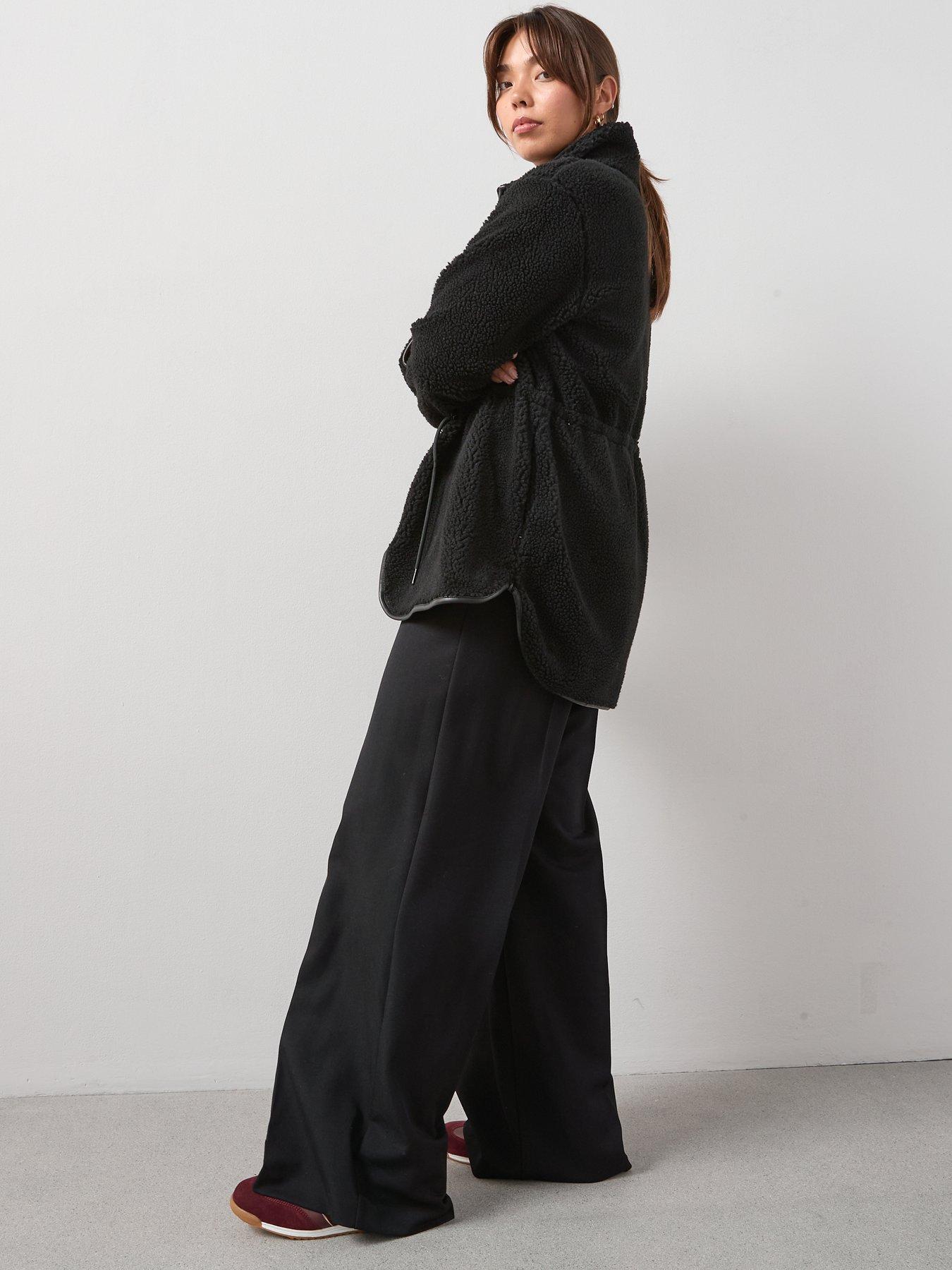 Image 5 of 6 of V by Very Curve Zip Through Fleece Jacket - Black
