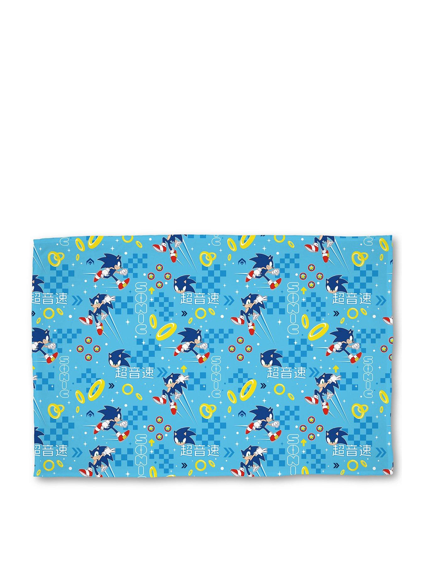 image of sonic-the-hedgehog-geo-rotary-fleece-blanket