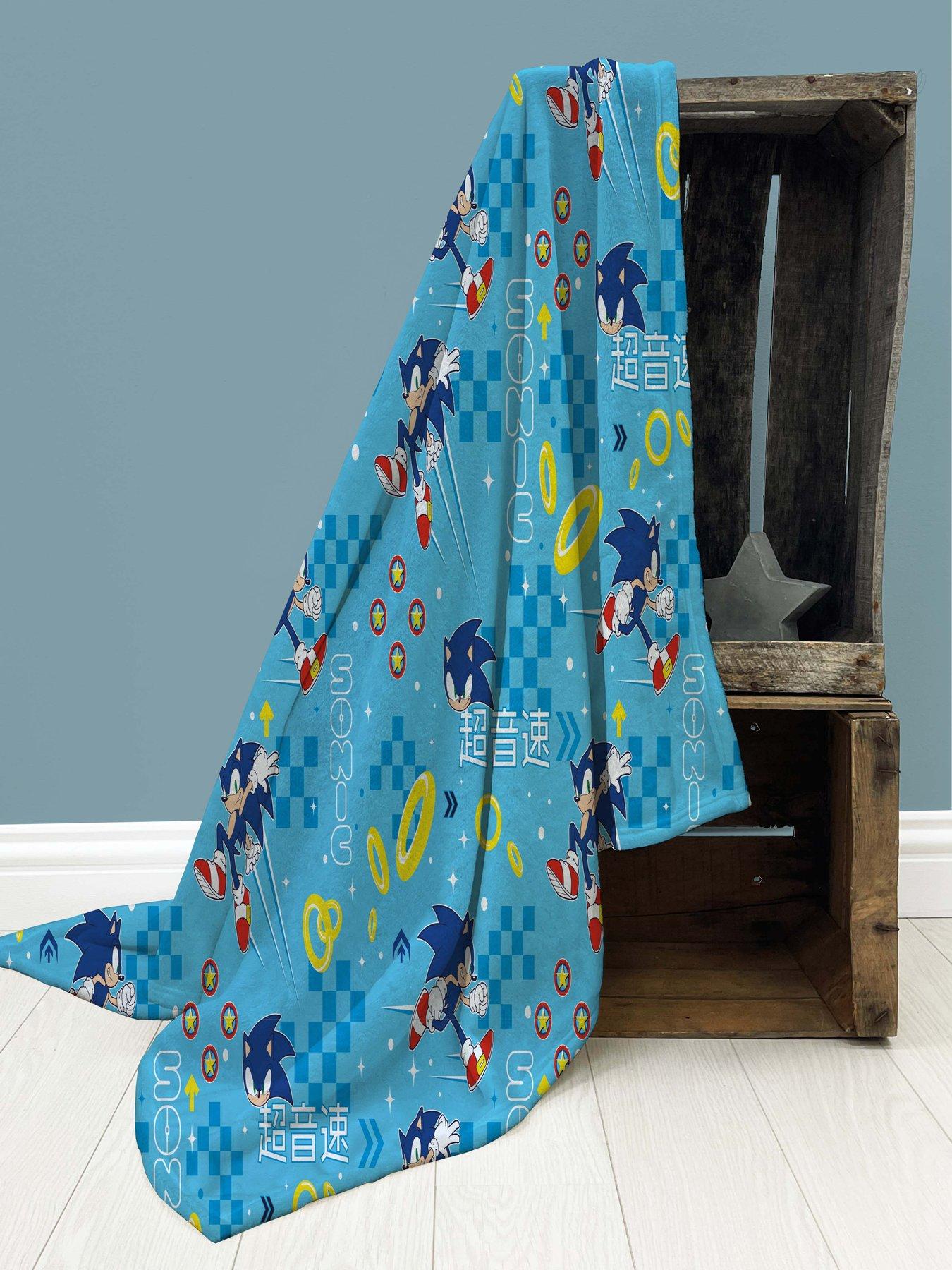  image of sonic-the-hedgehog-geo-rotary-fleece-blanket