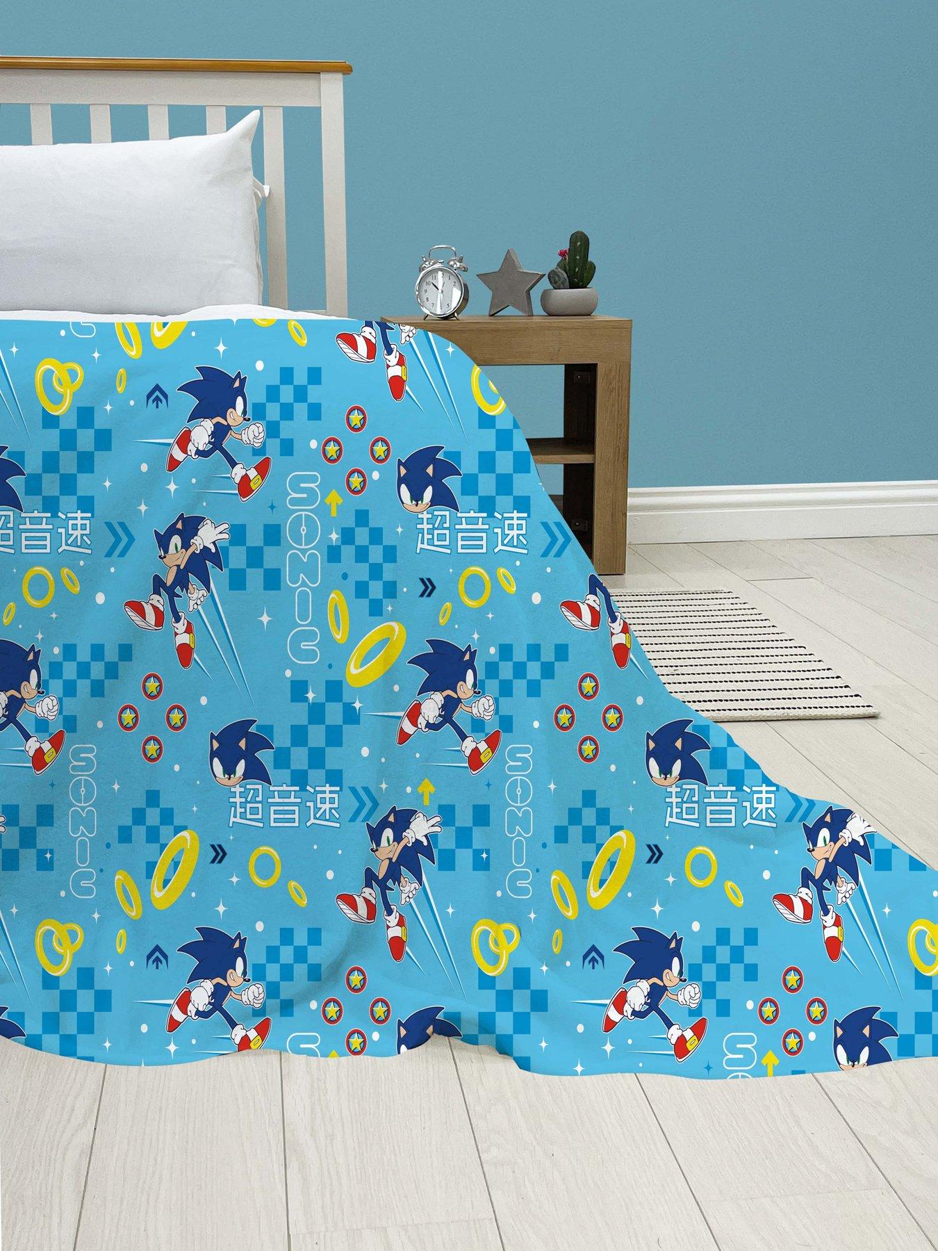  image of sonic-the-hedgehog-geo-rotary-fleece-blanket