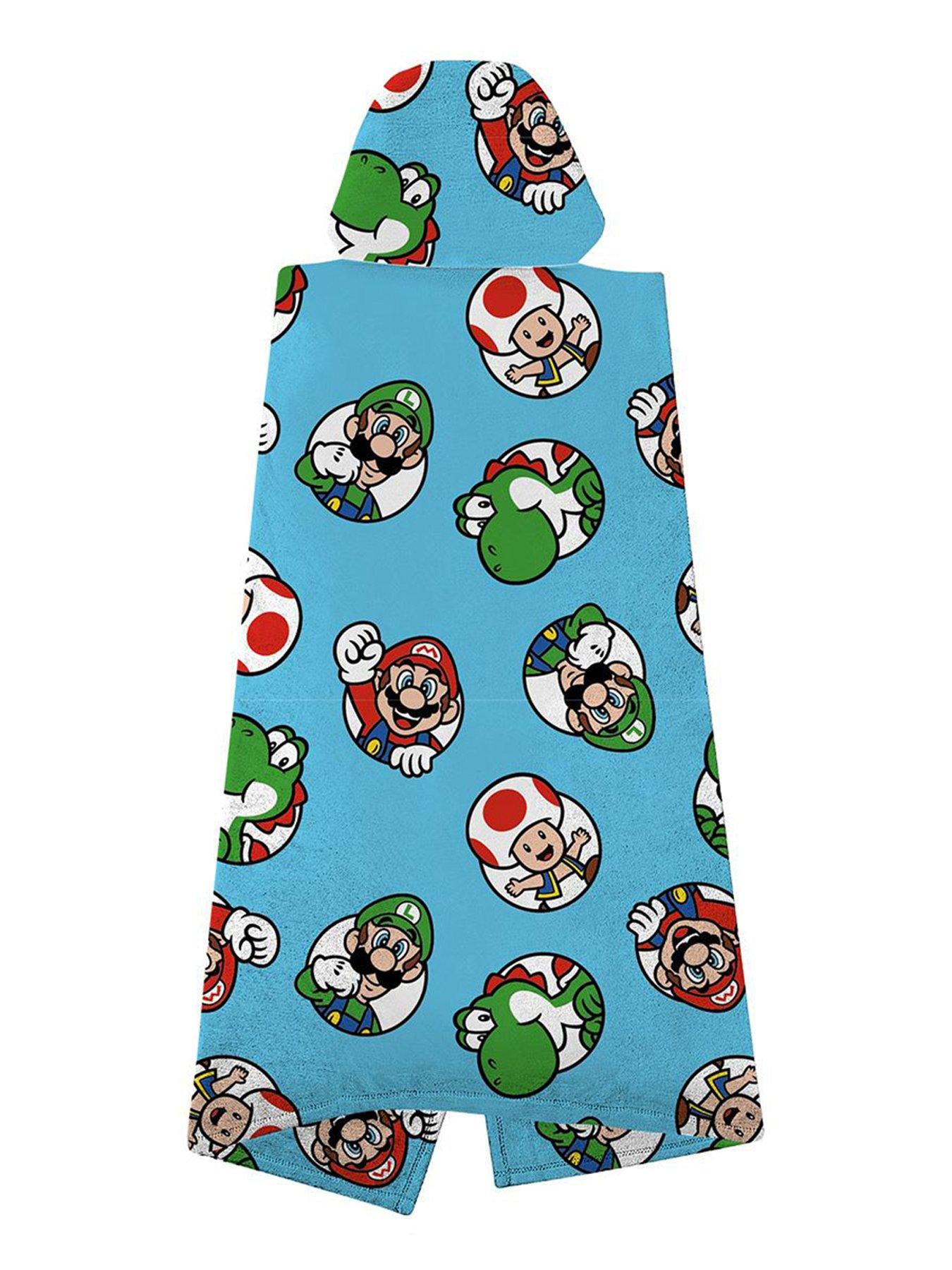  image of nintendo-super-mario-playful-hooded-rotary-fleece-blanket