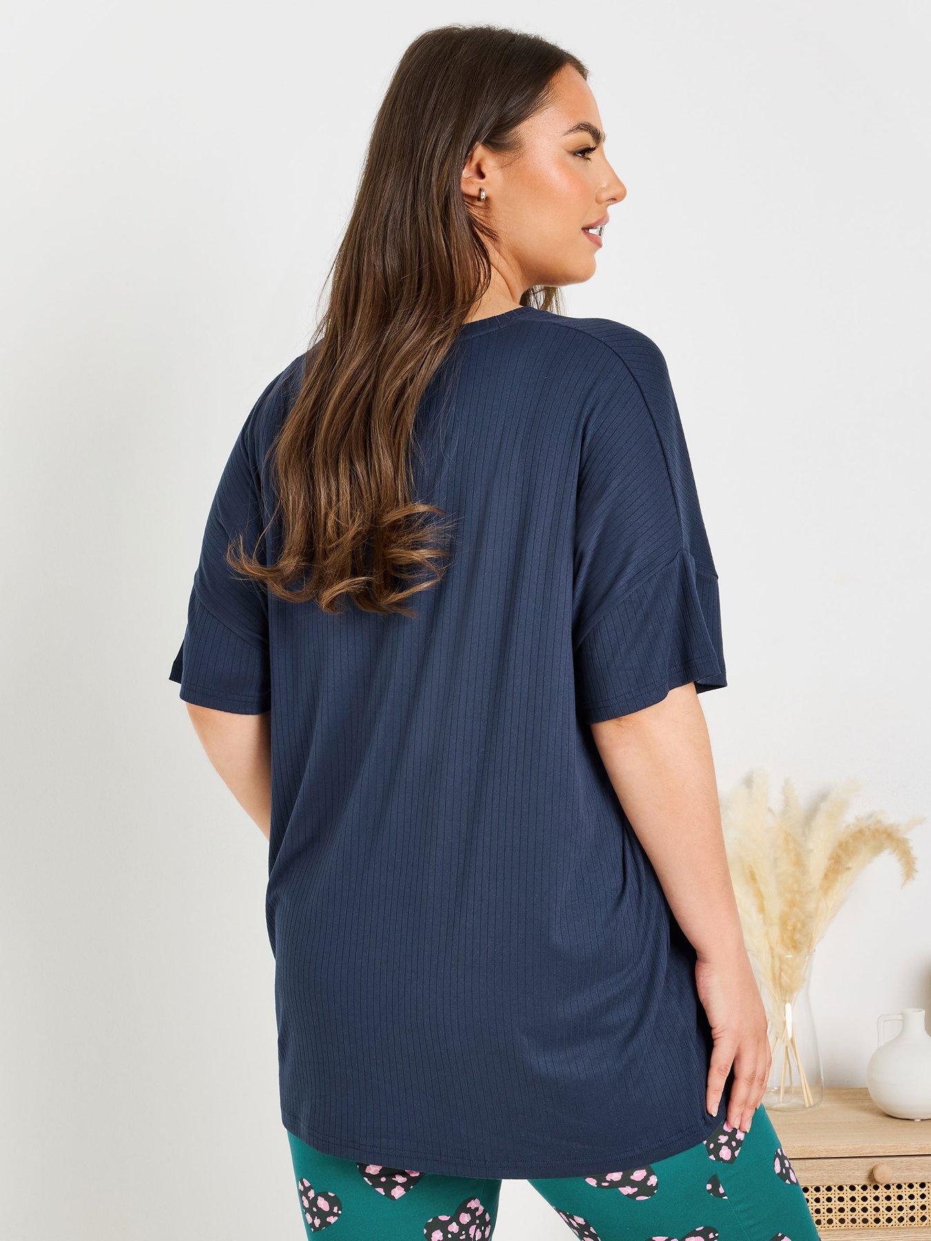 stillFront image of yours-curve-ribbed-sleep-tee