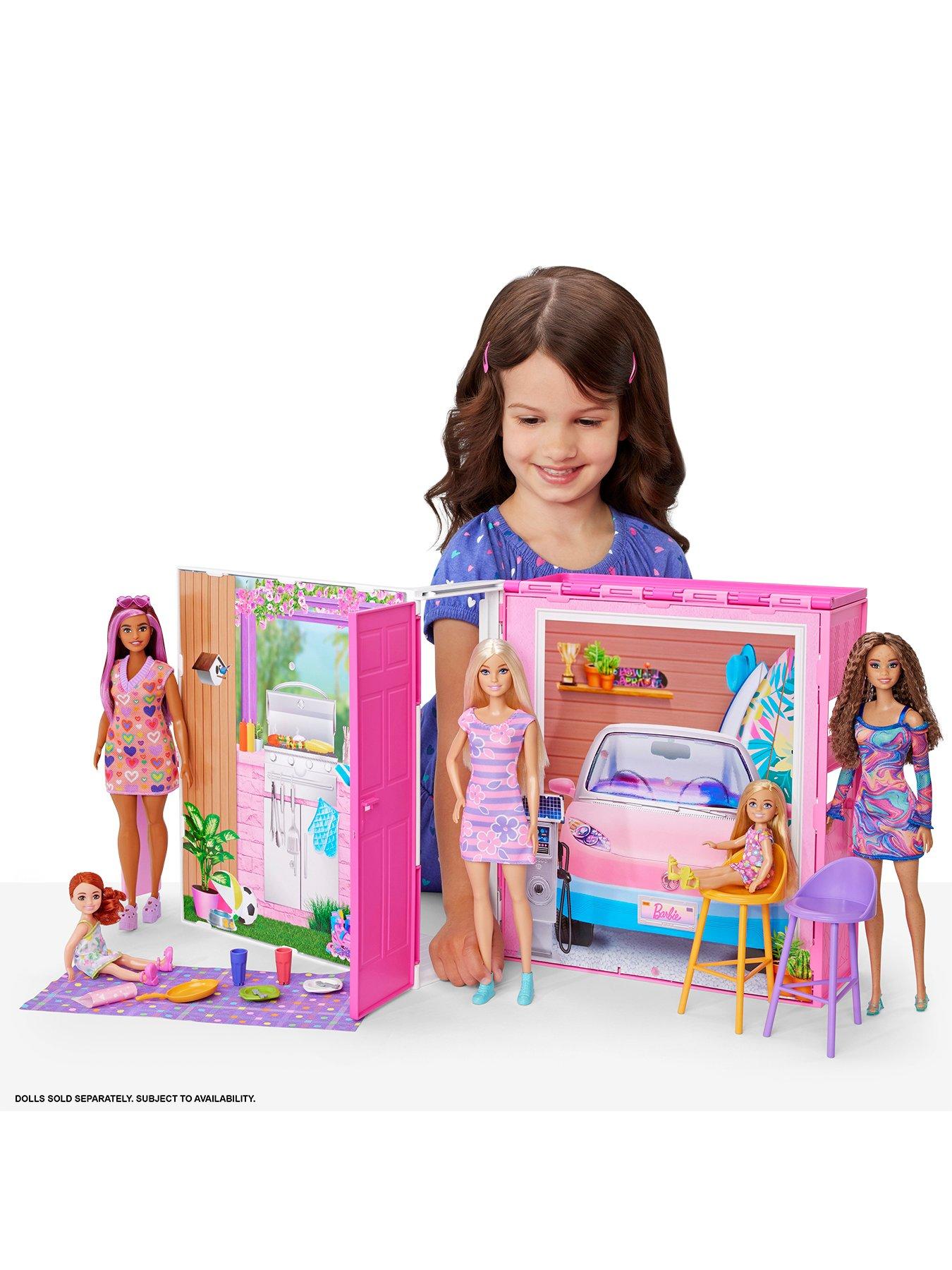 Image 2 of 7 of Barbie Getaway Doll House with Barbie Doll, 4 Play Areas and 11&nbsp;Accessories
