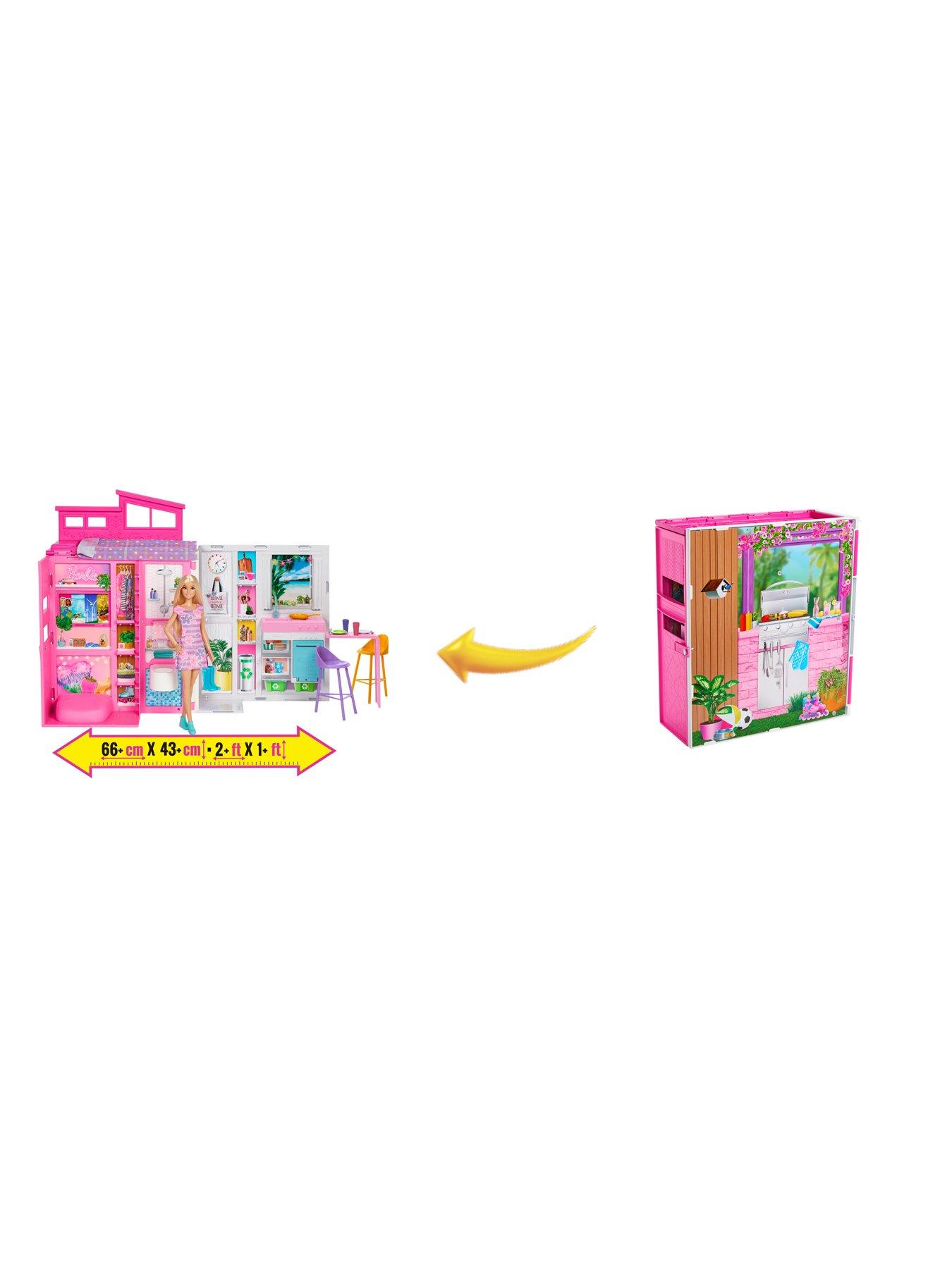 Image 4 of 7 of Barbie Getaway Doll House with Barbie Doll, 4 Play Areas and 11&nbsp;Accessories