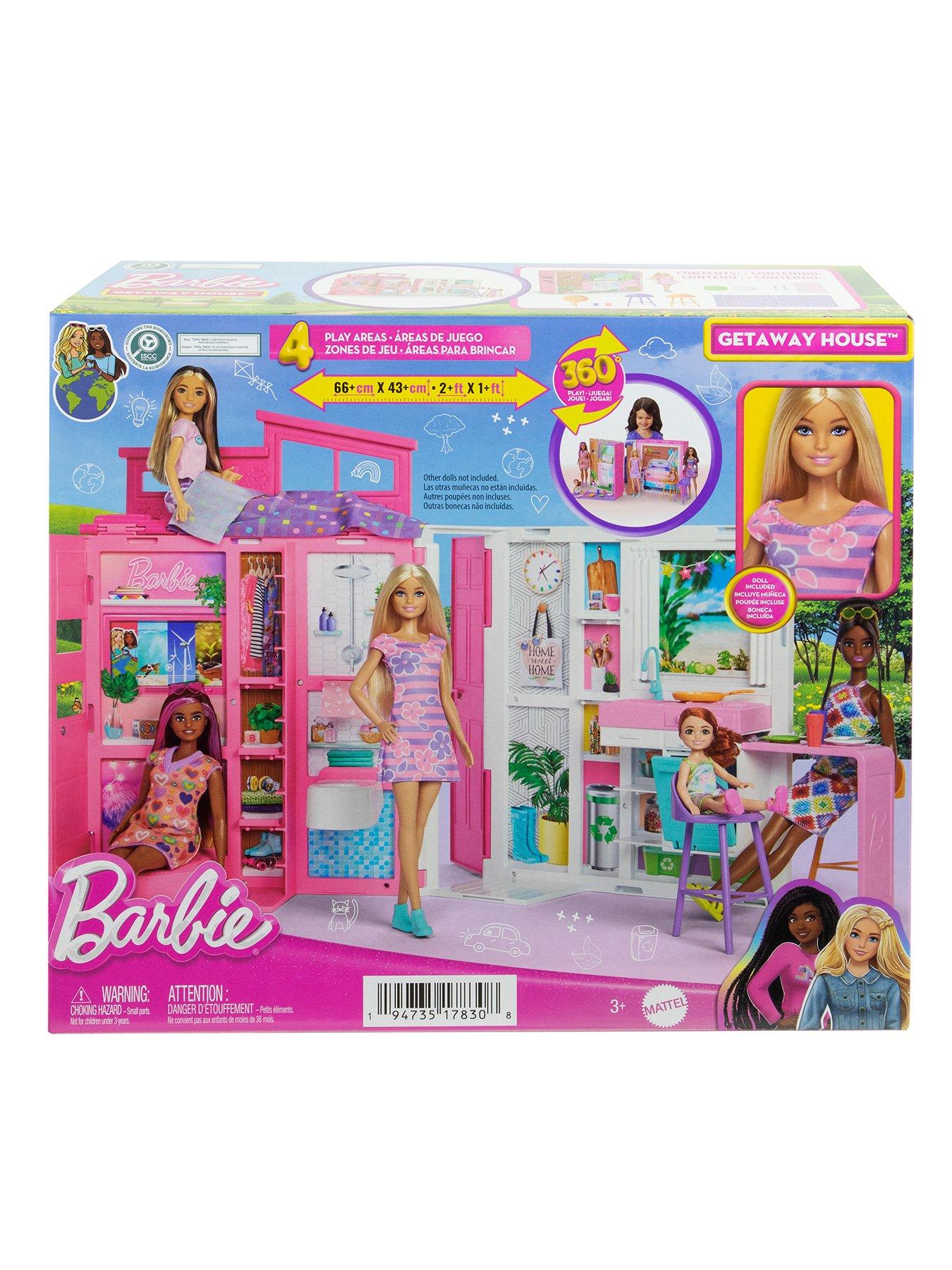 Image 7 of 7 of Barbie Getaway Doll House with Barbie Doll, 4 Play Areas and 11&nbsp;Accessories