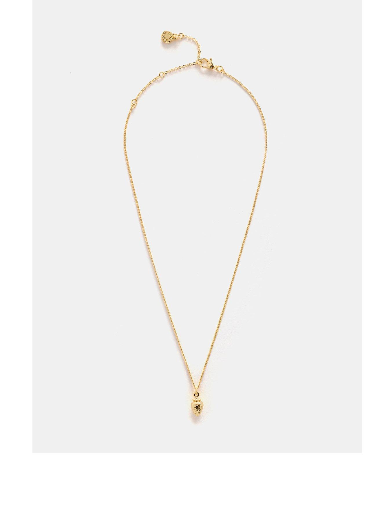 mint-velvet-gold-plated-strawberry-charm-necklace-gold