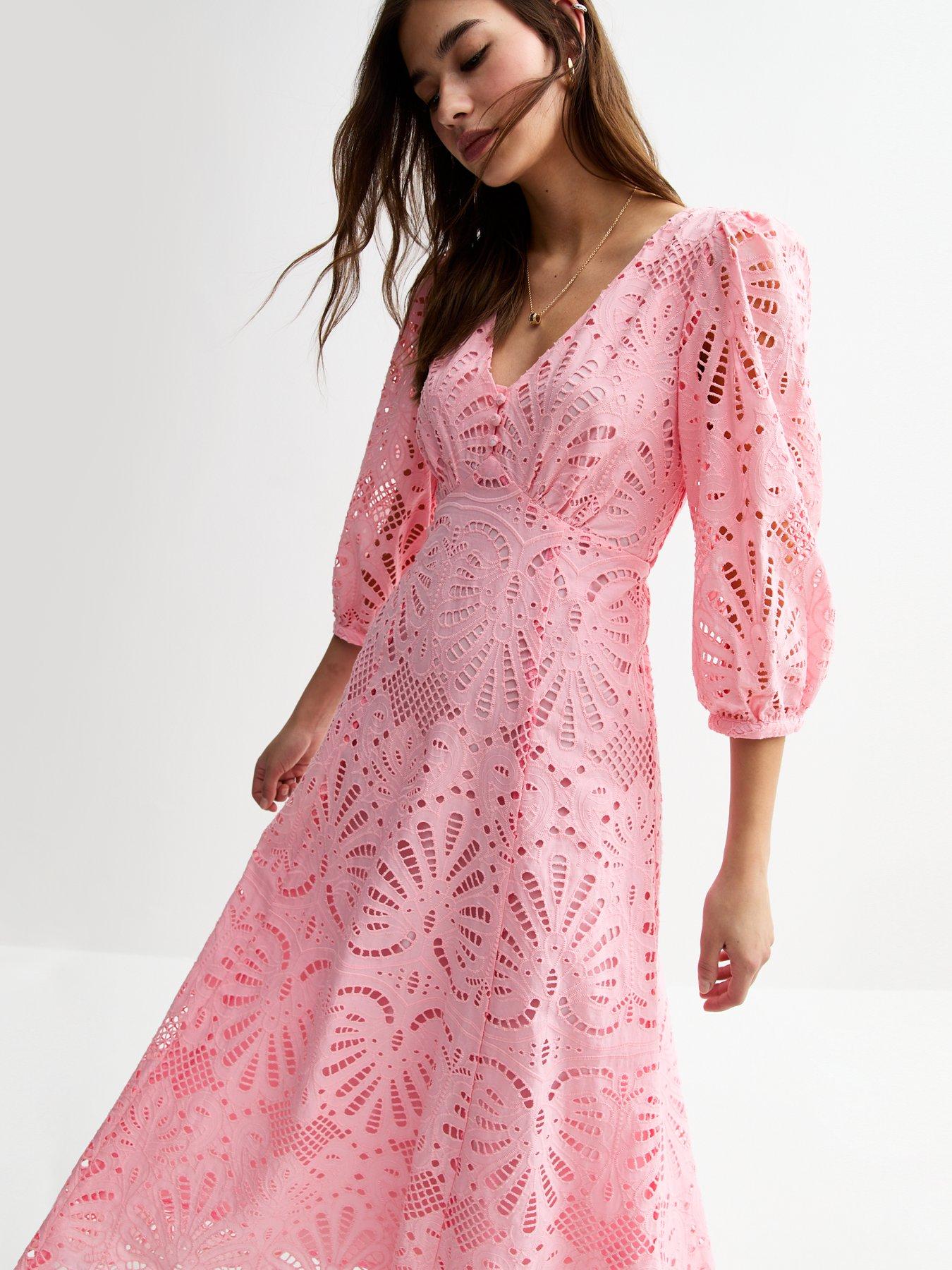  image of new-look-broderie-anglaise-midi-dress-pink