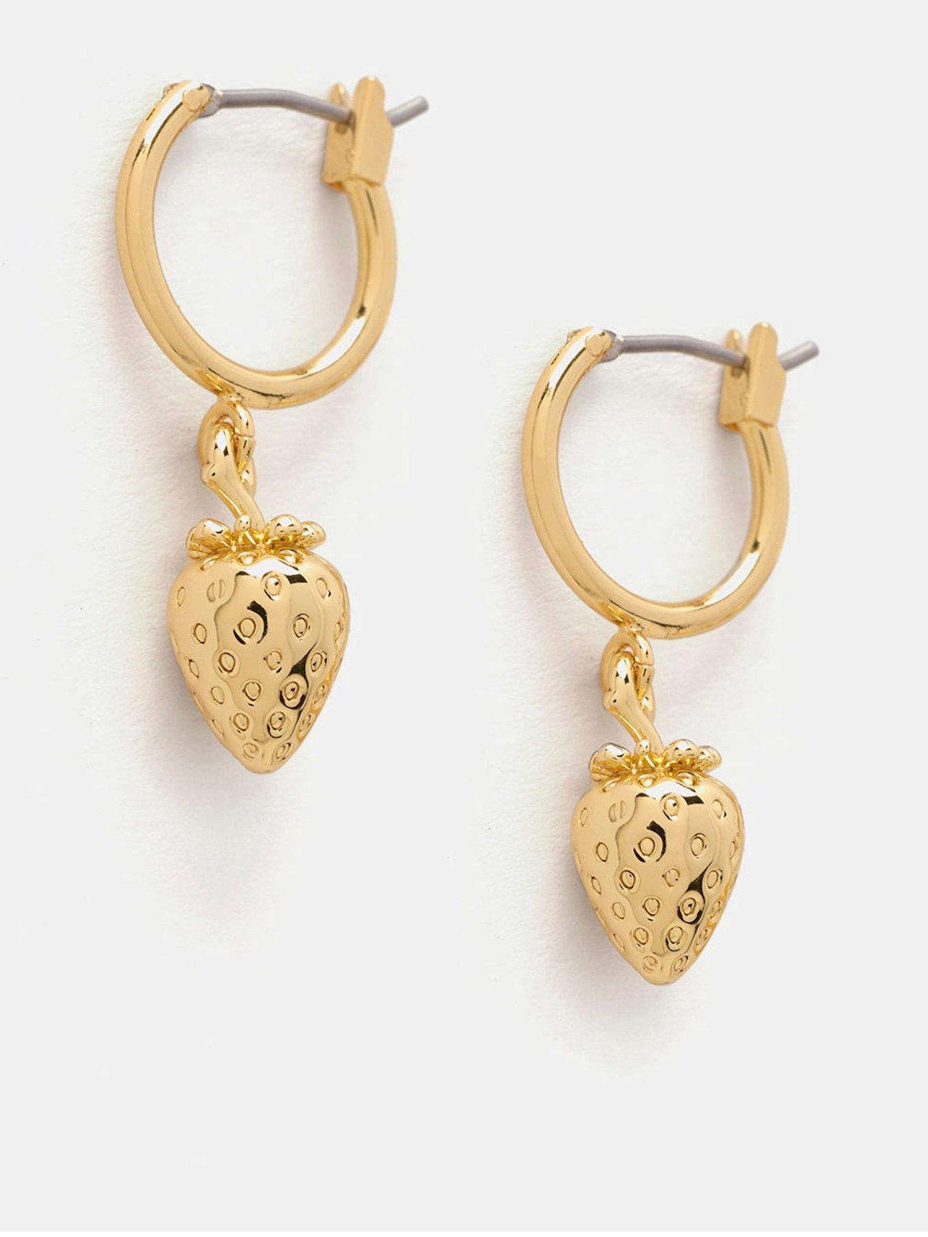 mint-velvet-gold-plated-strawberry-hoop-earrings-gold