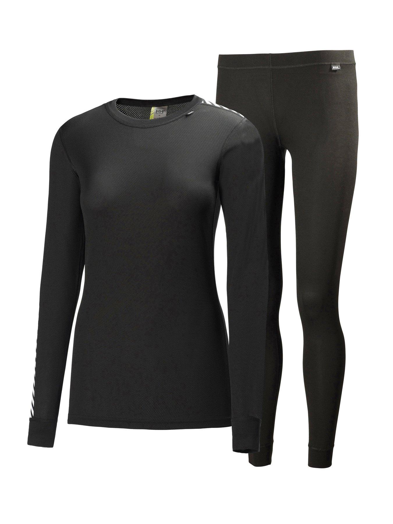 Helly Hansen Womens HH Comfort Light Base Layer Set - Black