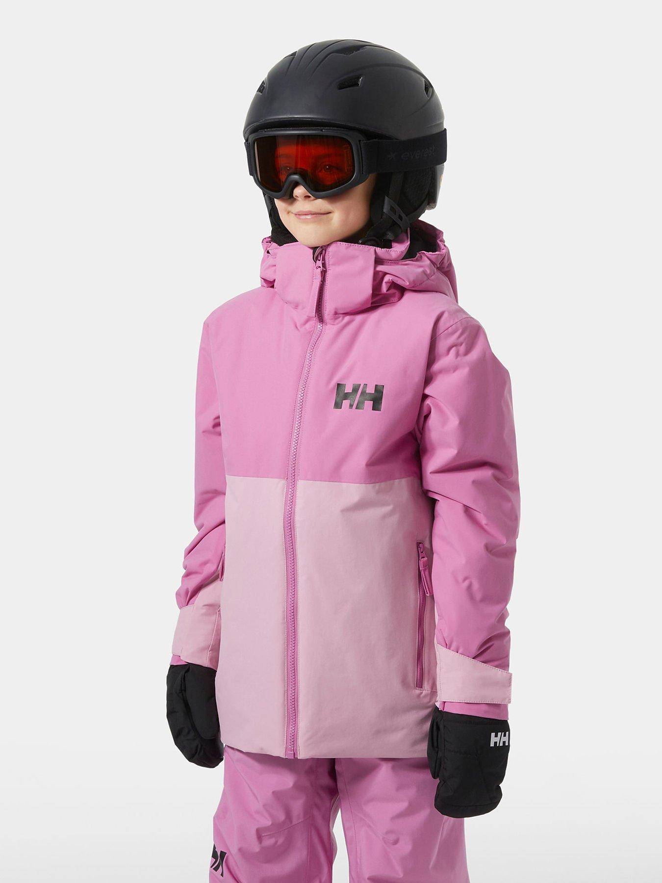 Helly Hansen Junior Unisex traverse Ski Jacket (with Free Ski Pass) - Pink