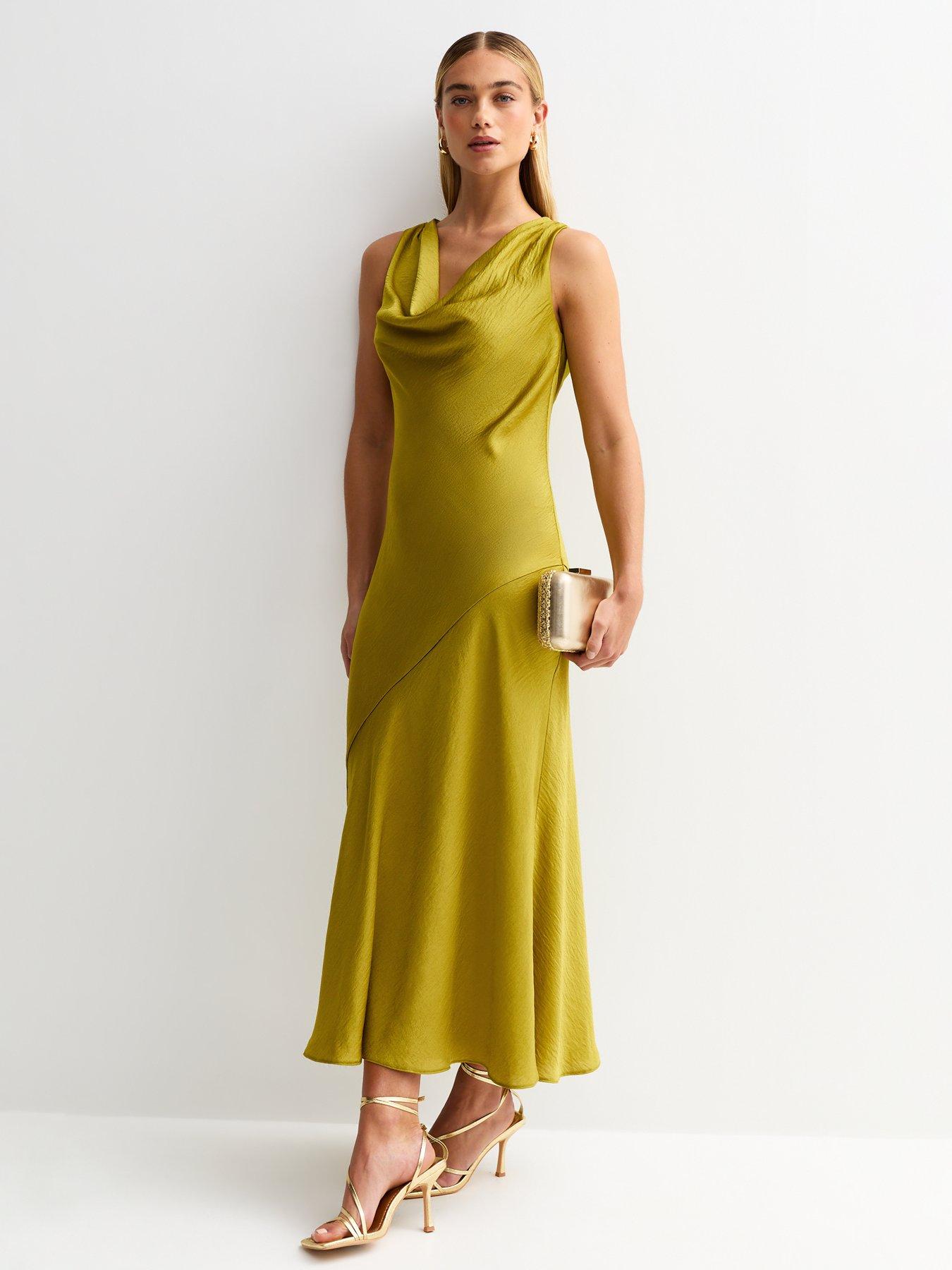 New Look Cowl Neck Midaxi Dress - Green | Littlewoods