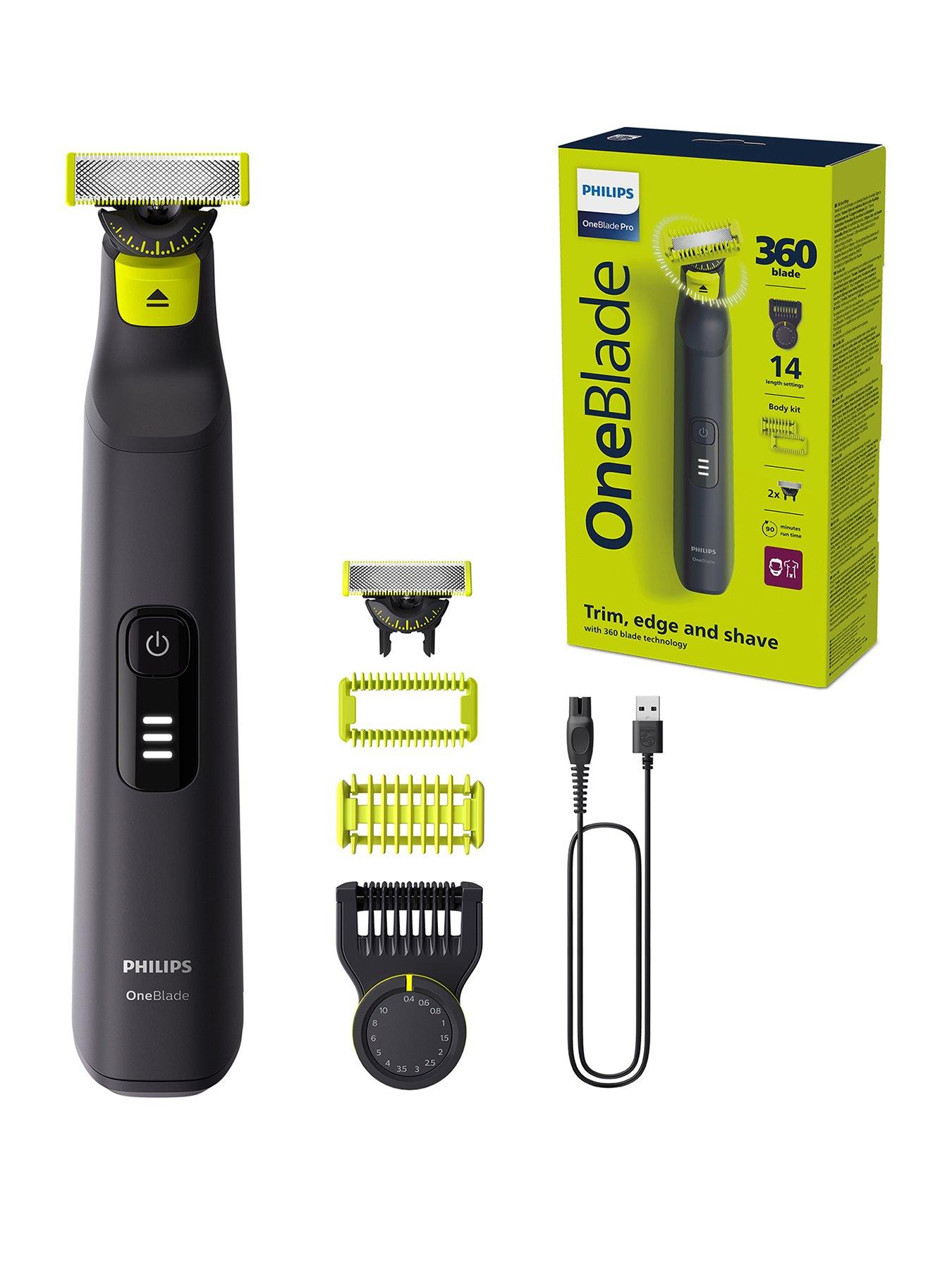 philips-oneblade-pro-360-beard-trimmer-for-face-amp-body-with-20-in-1-adjustable-comb-travel-pouch-amp-extra-360-blade-trim-edge-shave-qp654215