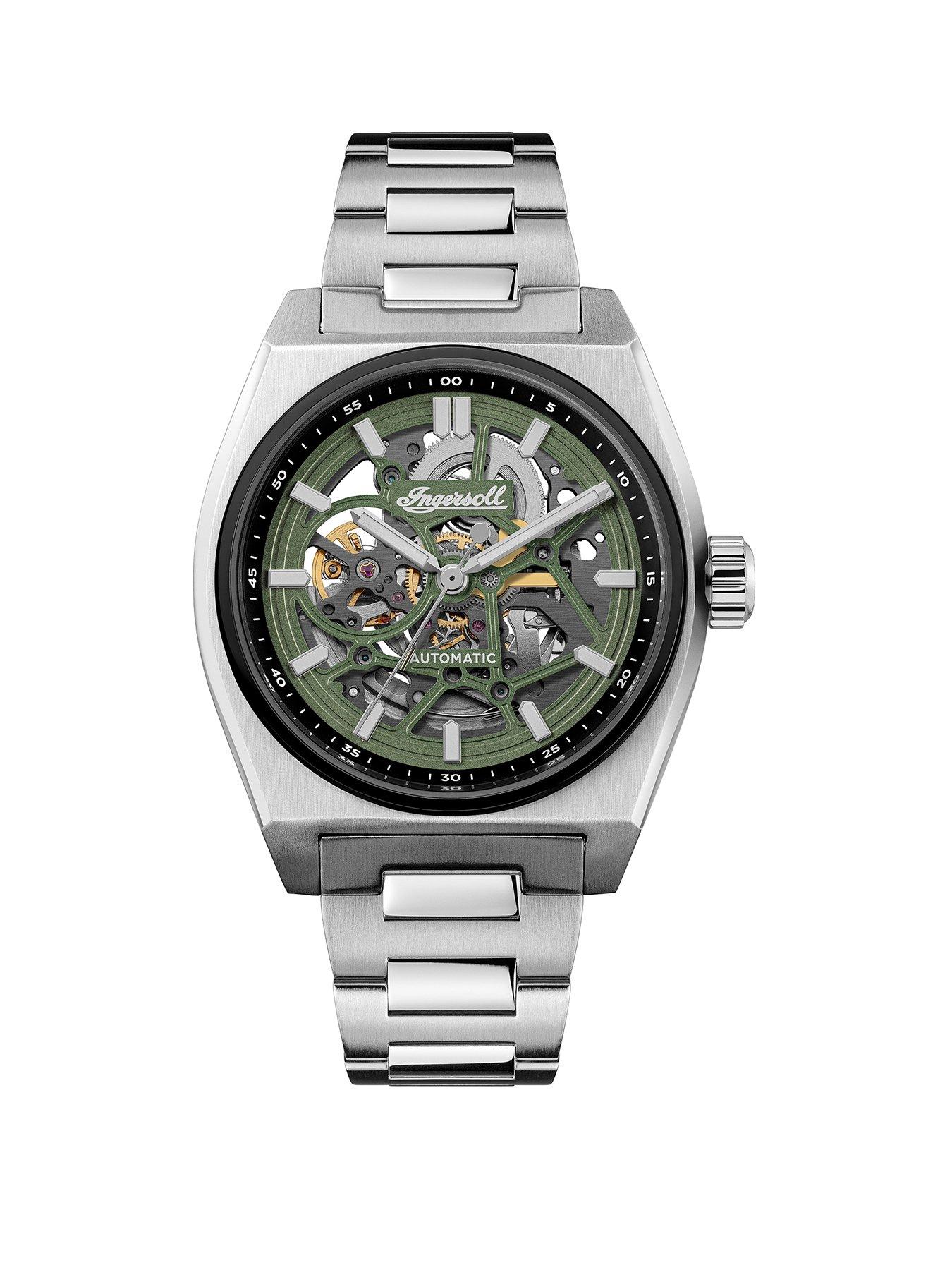 Ingersoll Vert Gents Automatic Watch, Green dial, Stainless Steel case and Bracelet