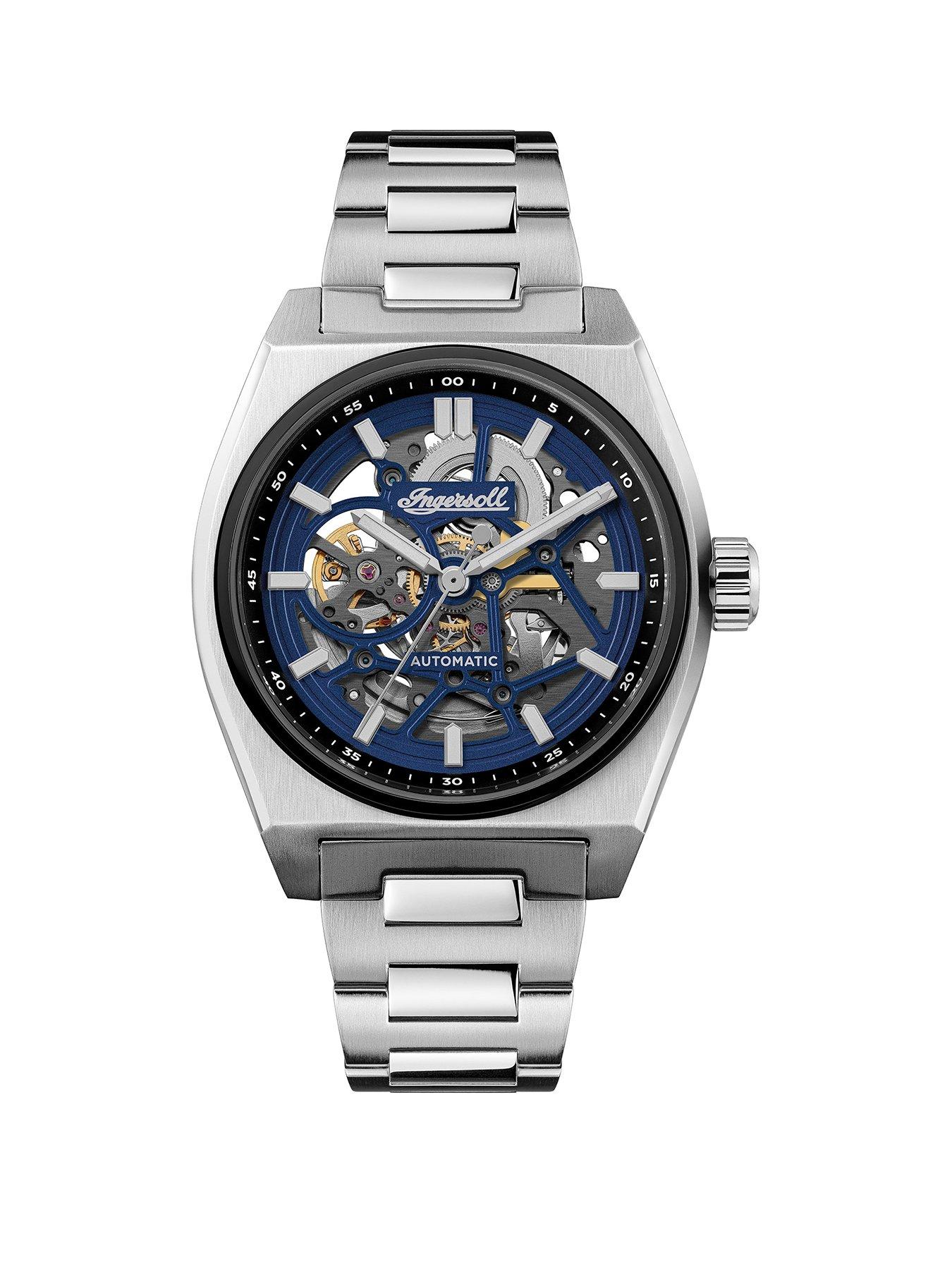 Ingersoll Vert Gents Automatic Watch, Blue dial, Stainless Steel case and Bracelet