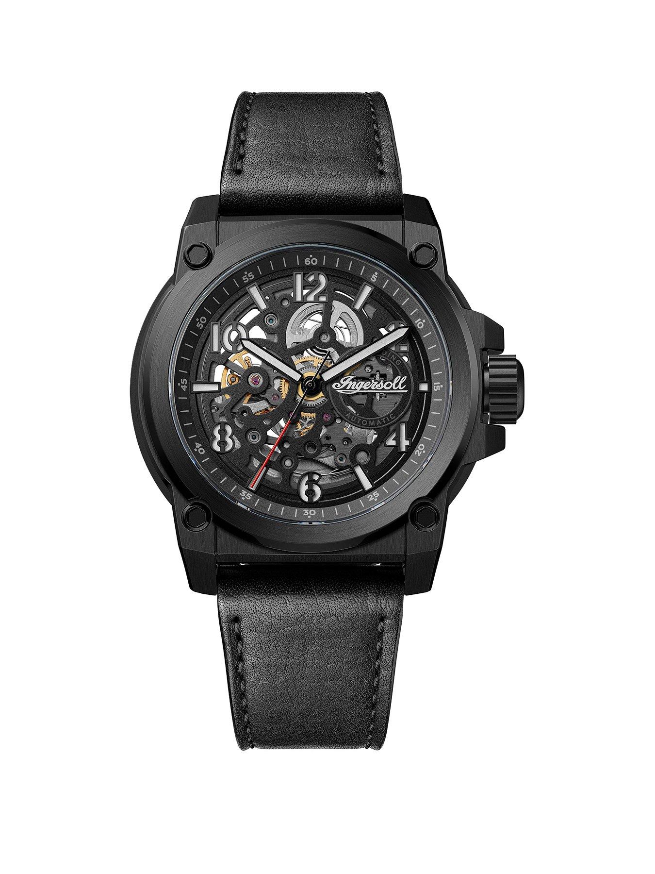 ingersoll-anvil-automatic-gents-watch-black-dial-stainless-steel-case-and-leather-strap