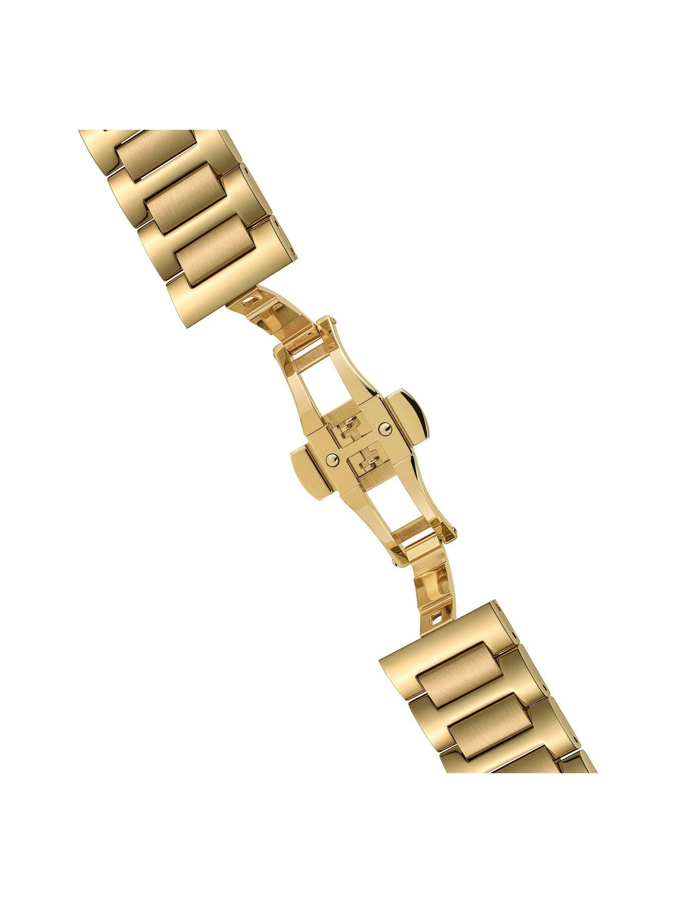 Image 4 of 5 of Ingersoll Bronc Automatic Gents Watch, Black Brass dial with Stainless Steel Case and Bracelet in Gold