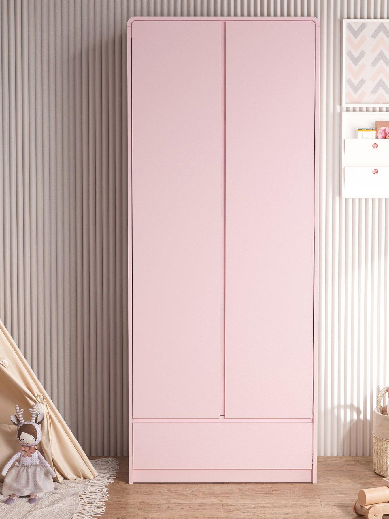 The Very Collection Bailey 2 Door, 1 Drawer Wardrobe - Pink - FSC® Certified