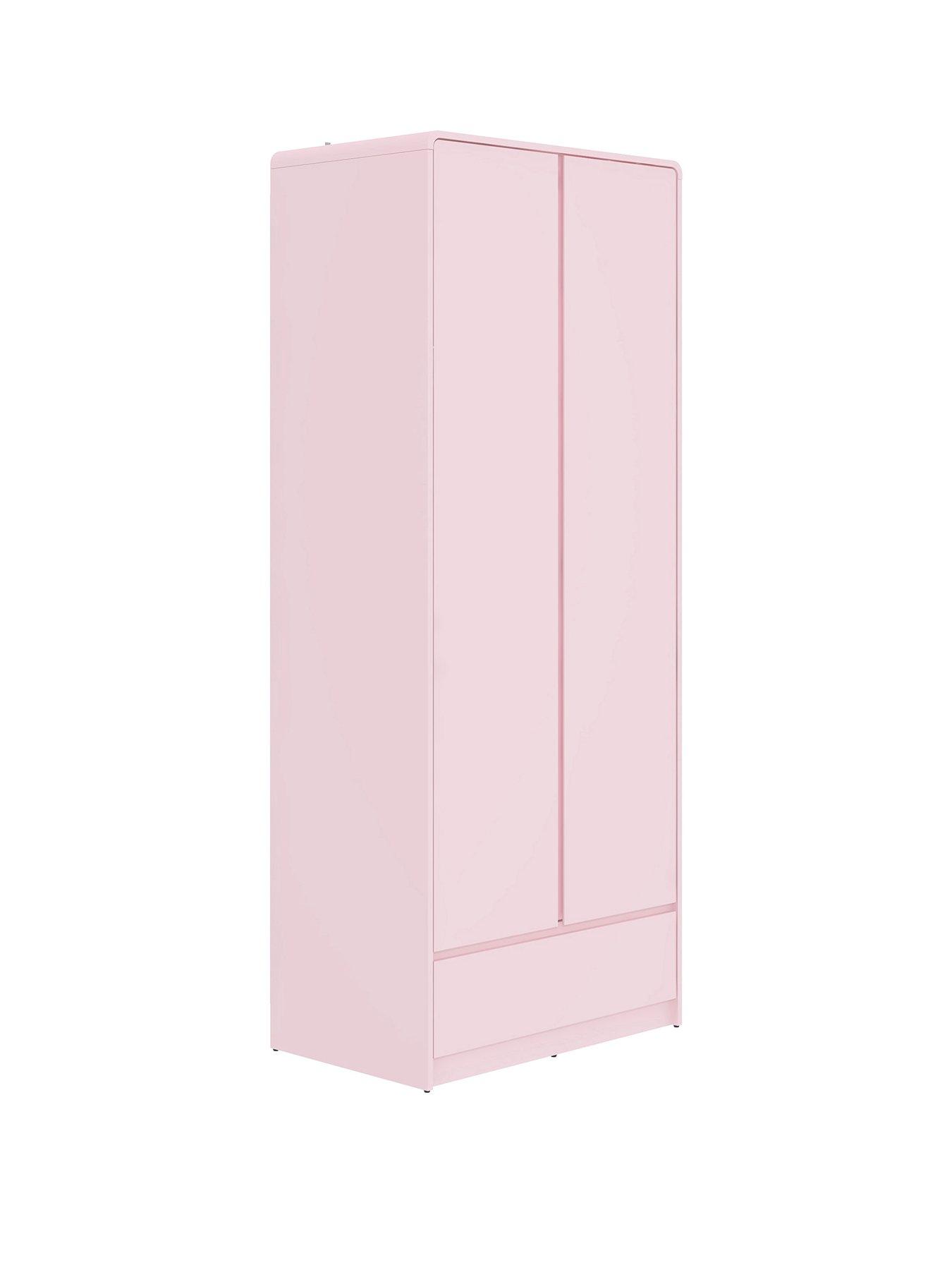 Image 2 of 7 of Very Home Bailey 2 Door, 1 Drawer Wardrobe - Pink&nbsp;- FSC&reg; Certified